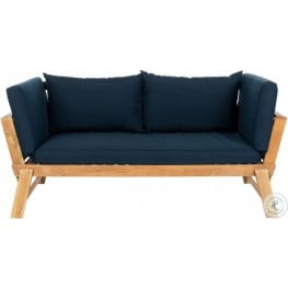 Tandra Natural and Navy Modern Outdoor Daybed