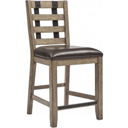 Flatbush Brown Metal Strap Gathering Chair Set of 2