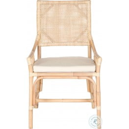 Donatella Natural And White Washed Rattan Chair