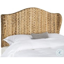 Nadine Natural Queen Winged Headboard