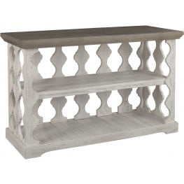 Havalance Gray and White Small Sofa Table