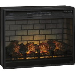 Black Electric Infrared Fireplace Insert