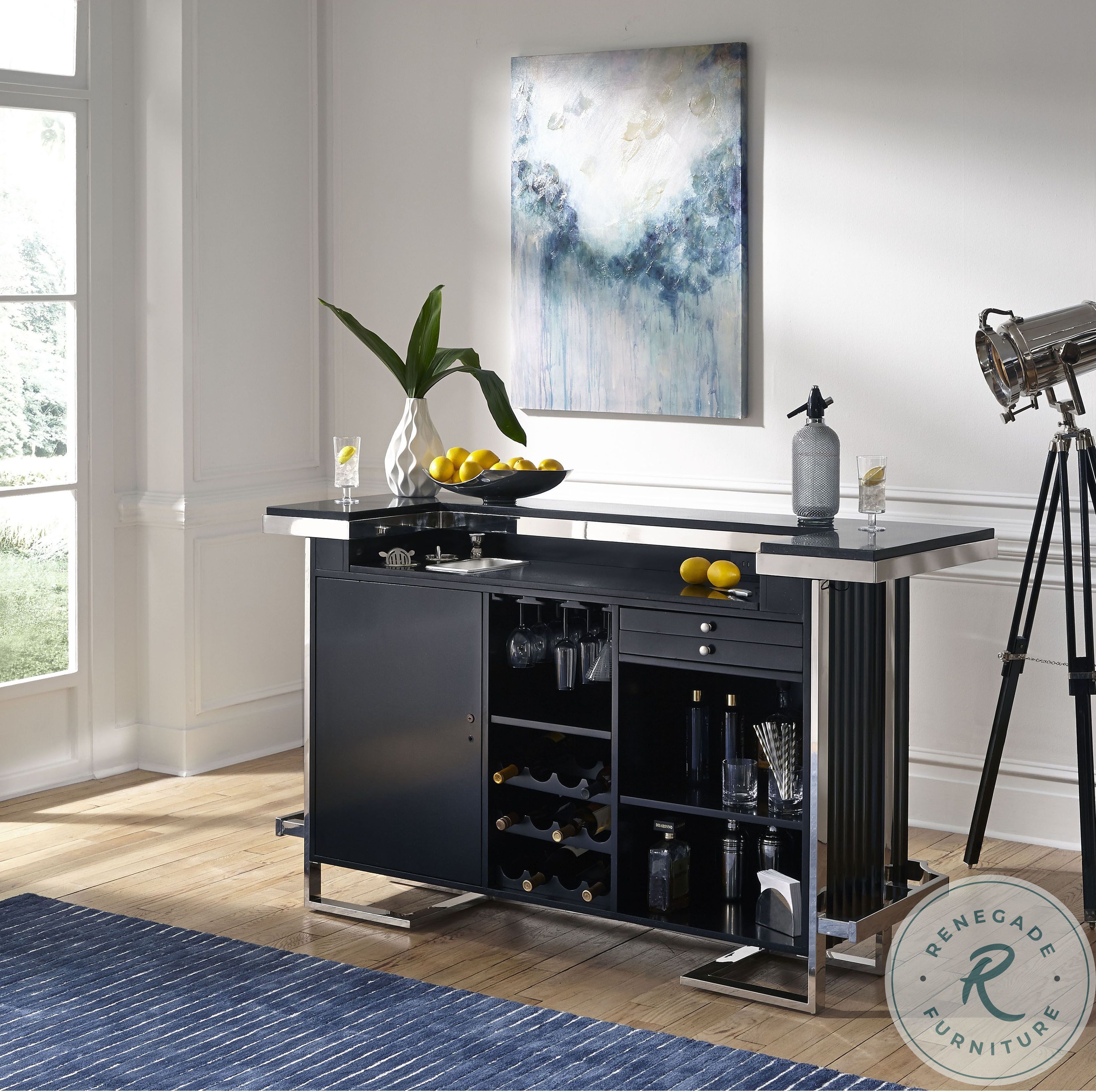 Chrome Bar Table D228BARK1