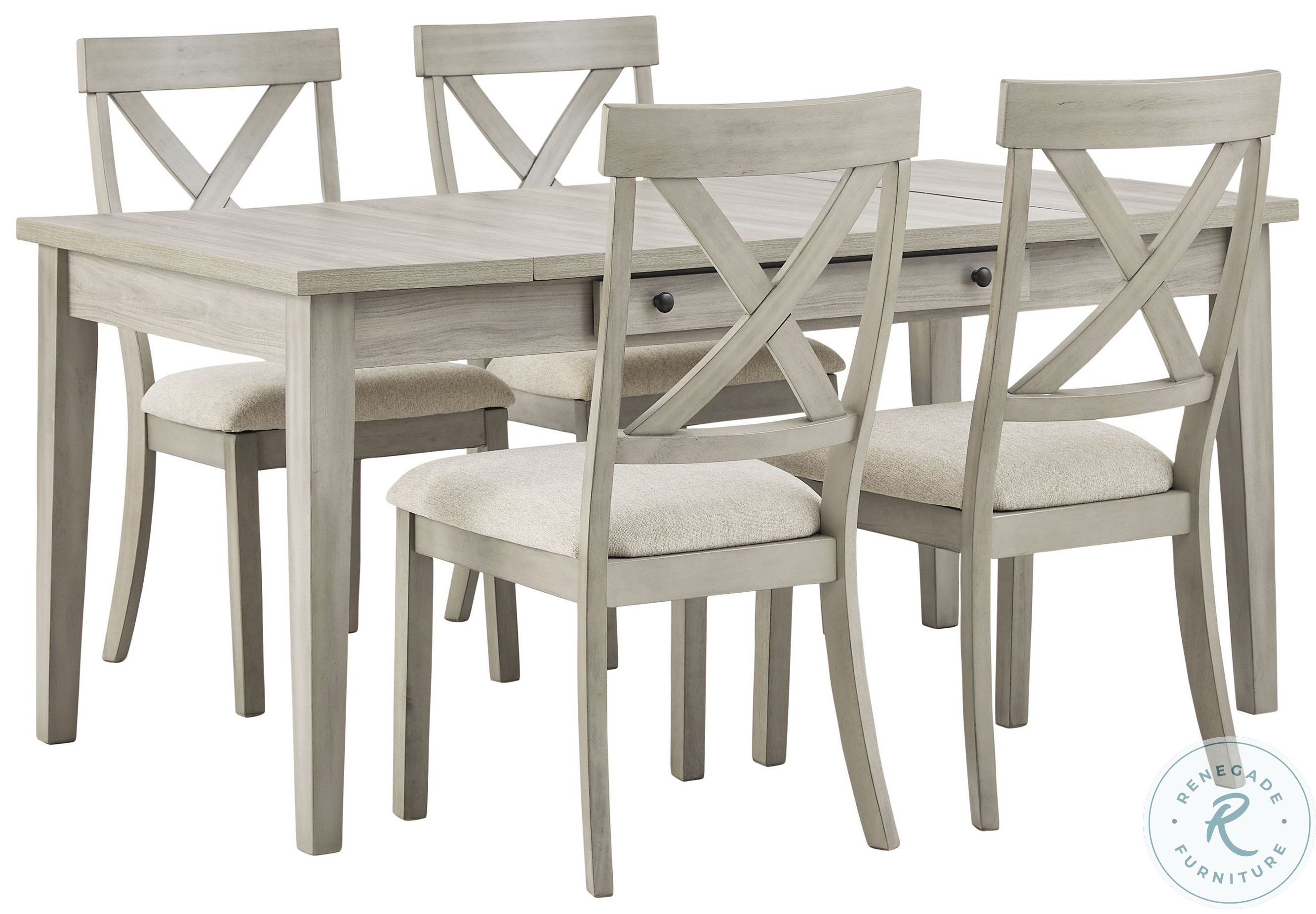 Parellen Grey Rectangular Storage Dining Table