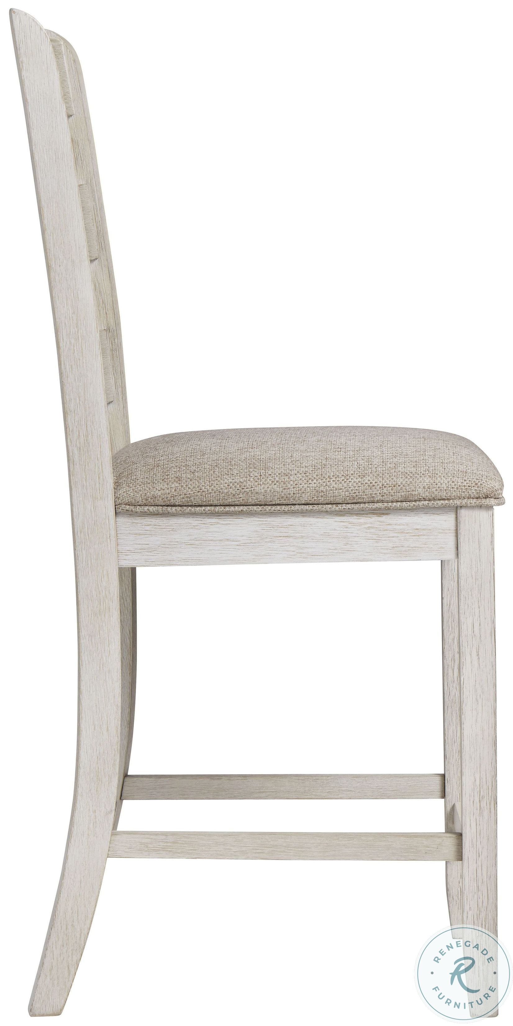 Skempton White and Light Brown Counter Height Dining Room Set