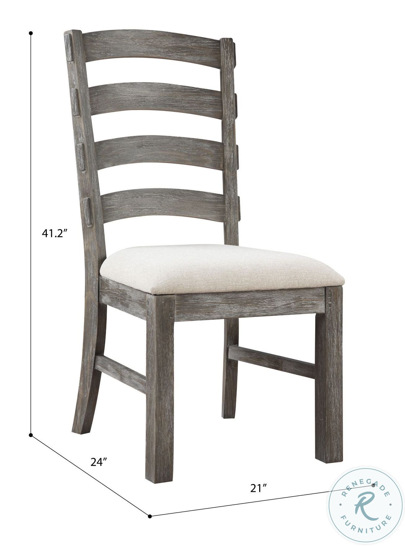 Morris Rustic Charcoal Gray Upholstered Dining Chair Set Of 2