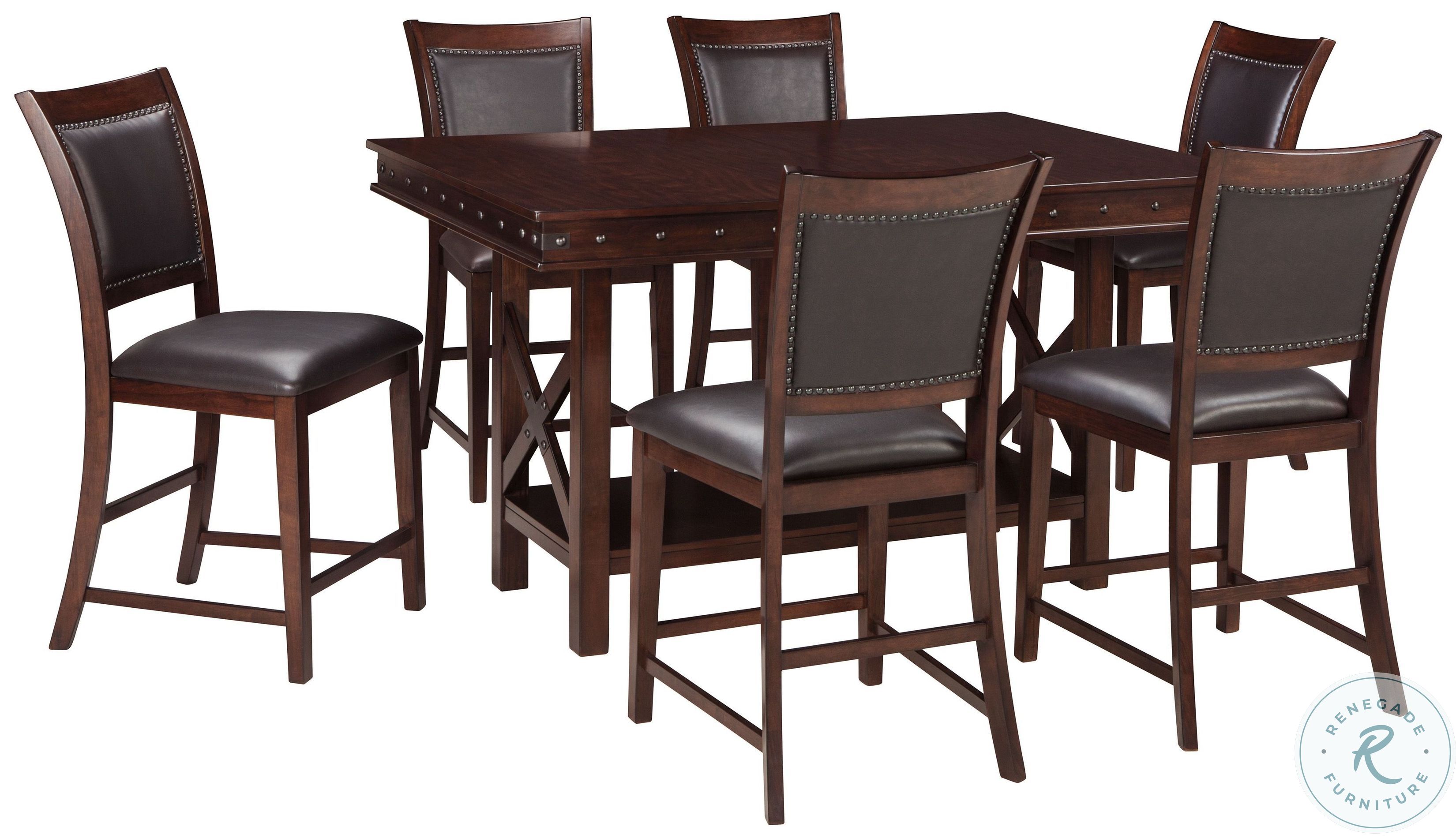 Collenburg Brown Upholstered Bar Stool Set of 2 D564124