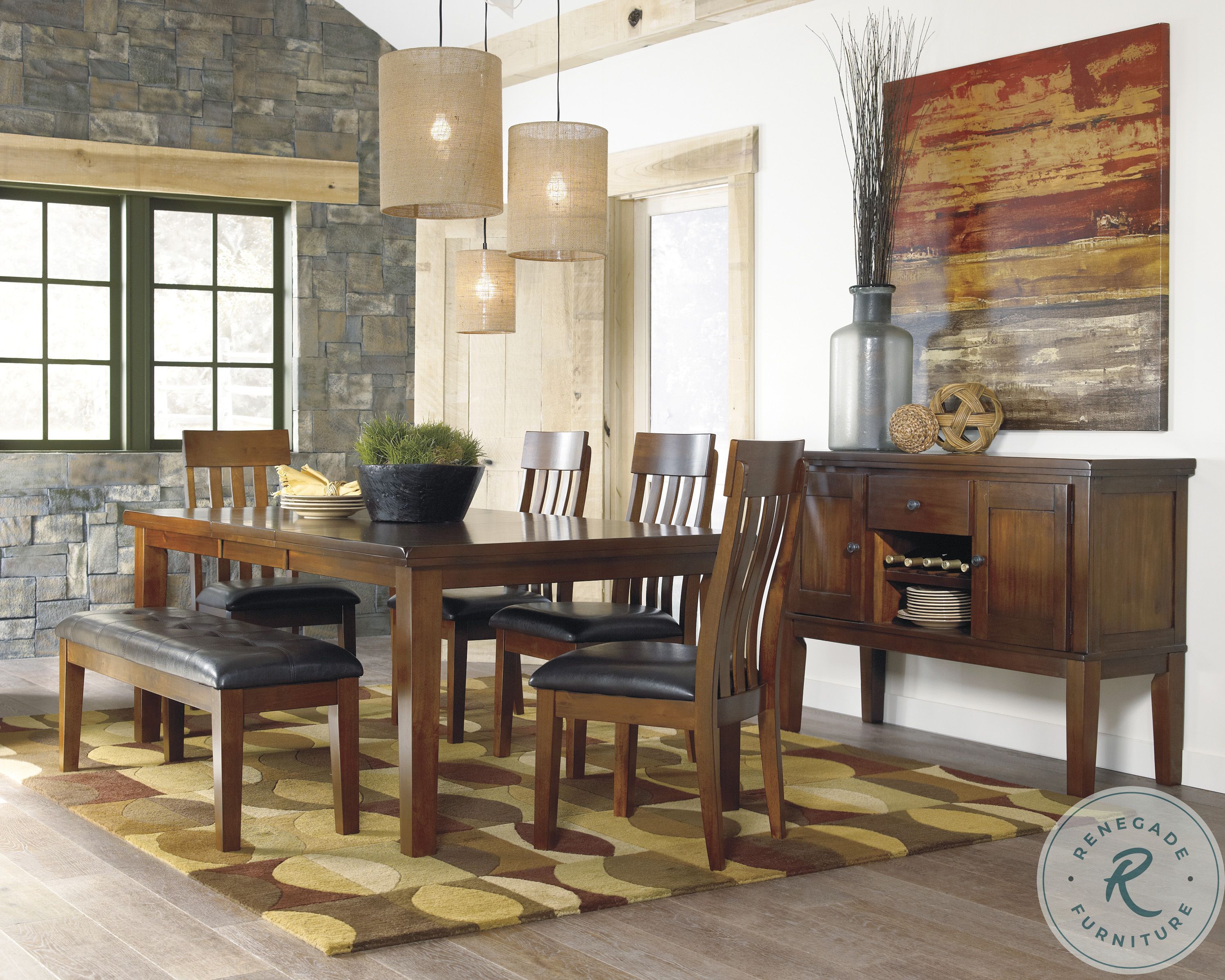 Ralene Large Upholstered Dining Room Bench | HomeGalleryStores.com | D594-00
