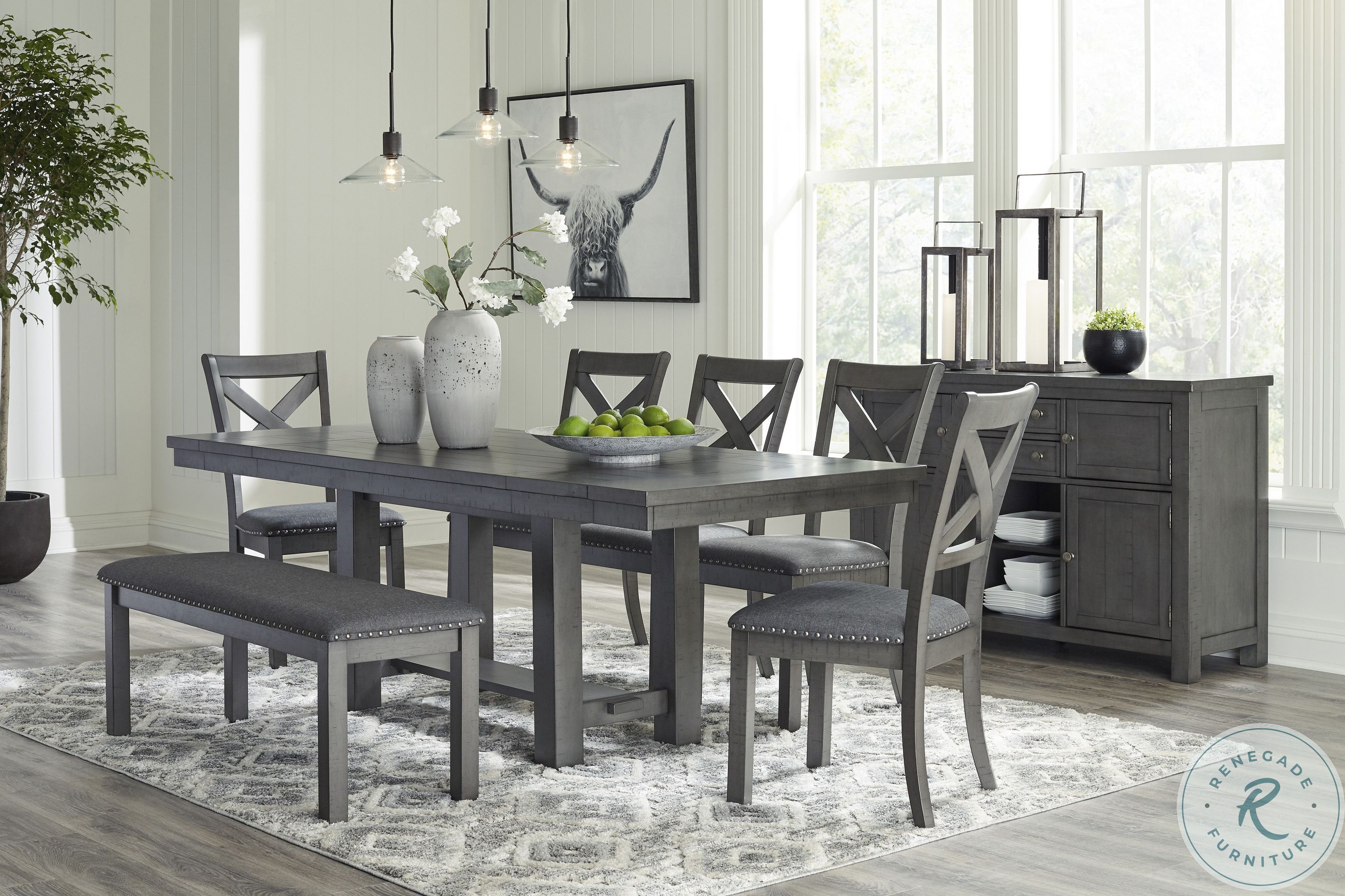 Myshanna Grey Dining Bench D62900