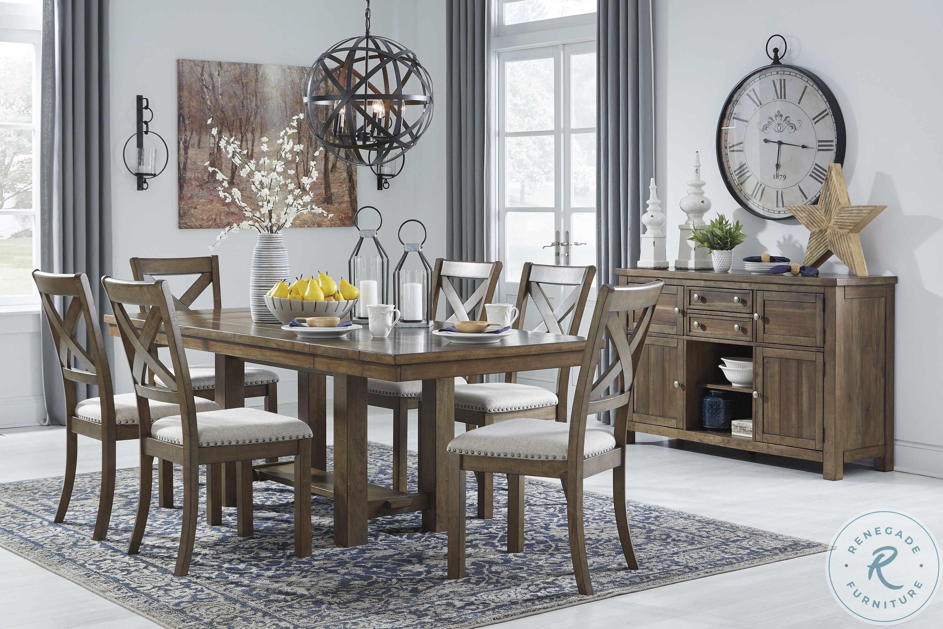 Moriville Grayish Brown Extendable Rectangular Dining Table