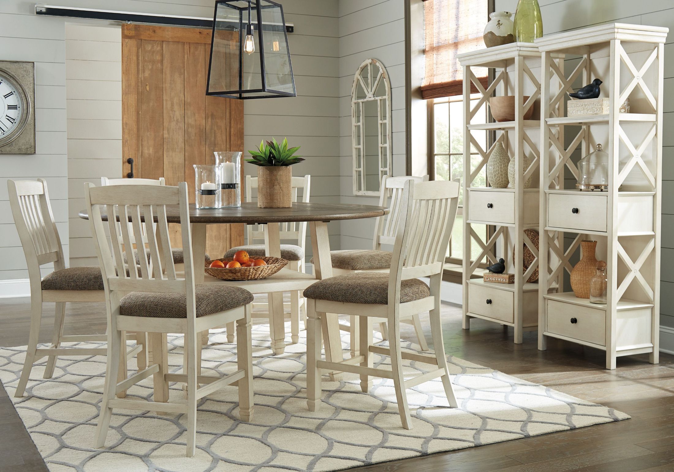 Bolanburg Twotone Round Counter Height Dining Room Set
