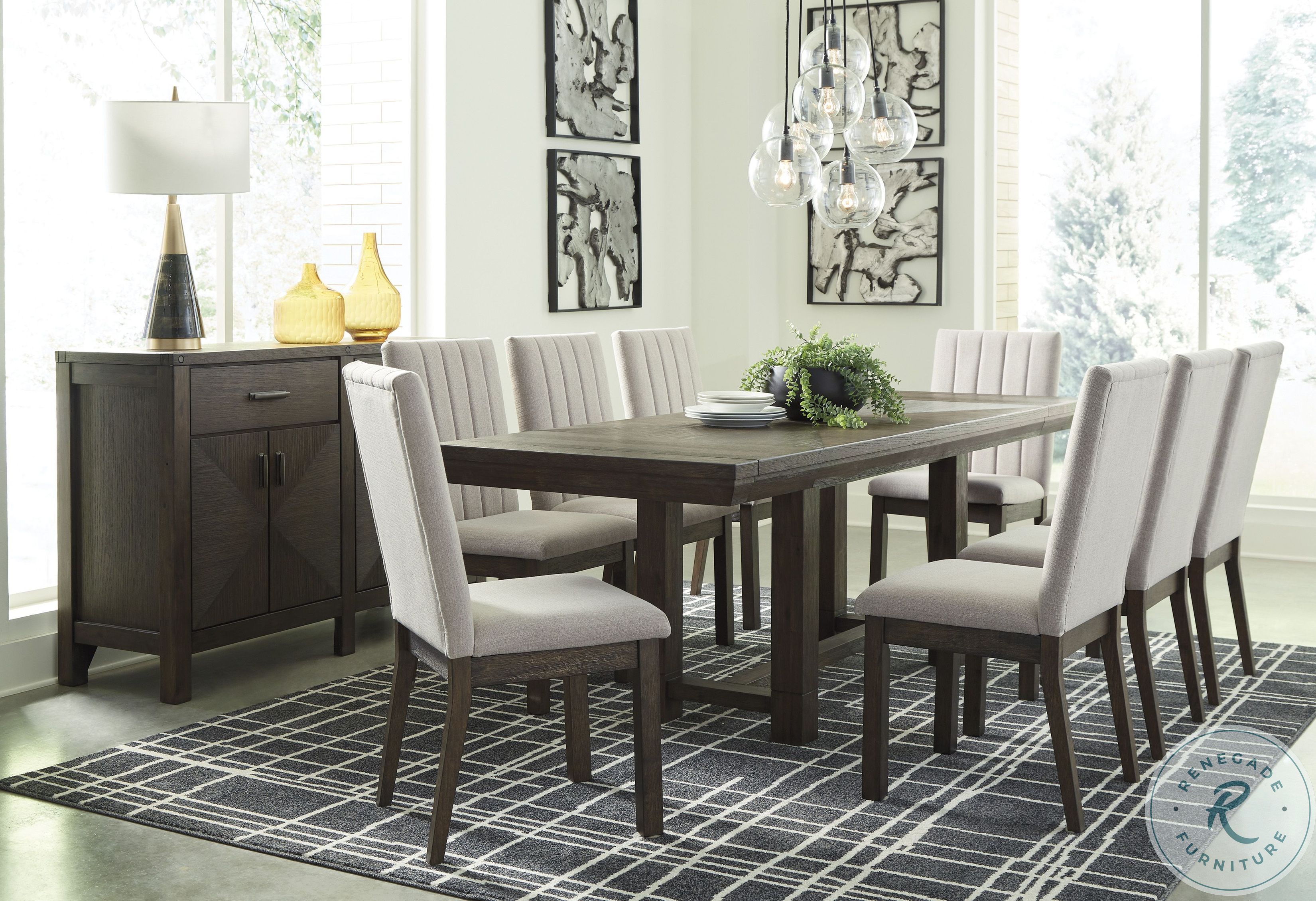 Dellbeck Brown Extendable Dining Table D74845