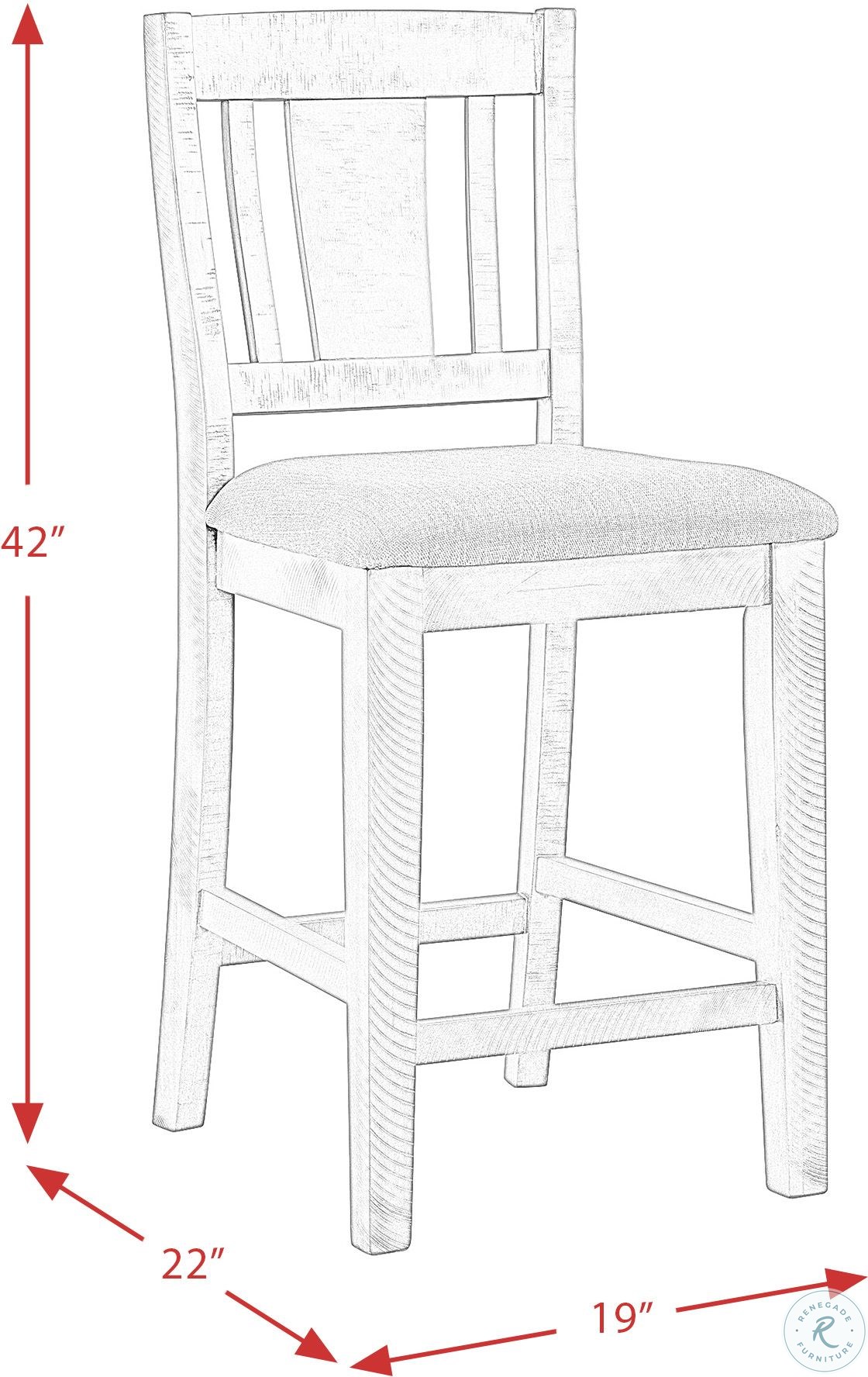 Carter Dark Gray Counter Height Chair Set Of 2