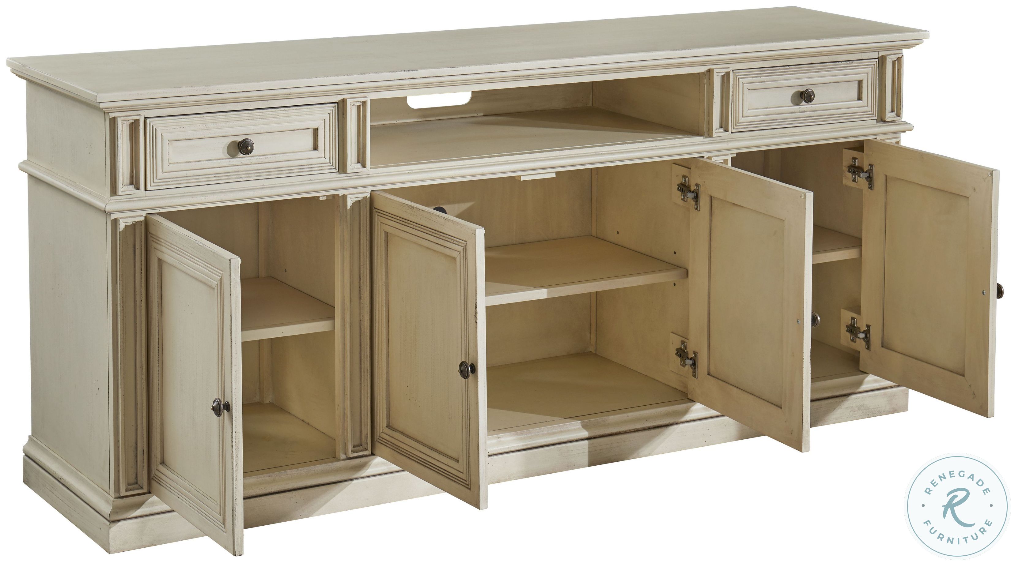 Harrison Antique White 72" TV Stand From Progressive Furniture Home