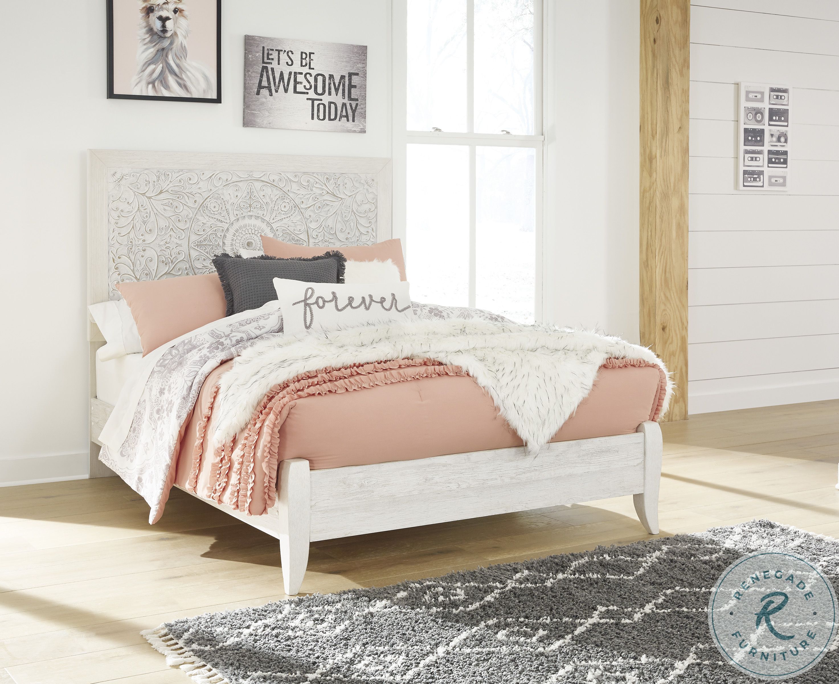 Paxberry Two Tone Queen Platform Bed B18157