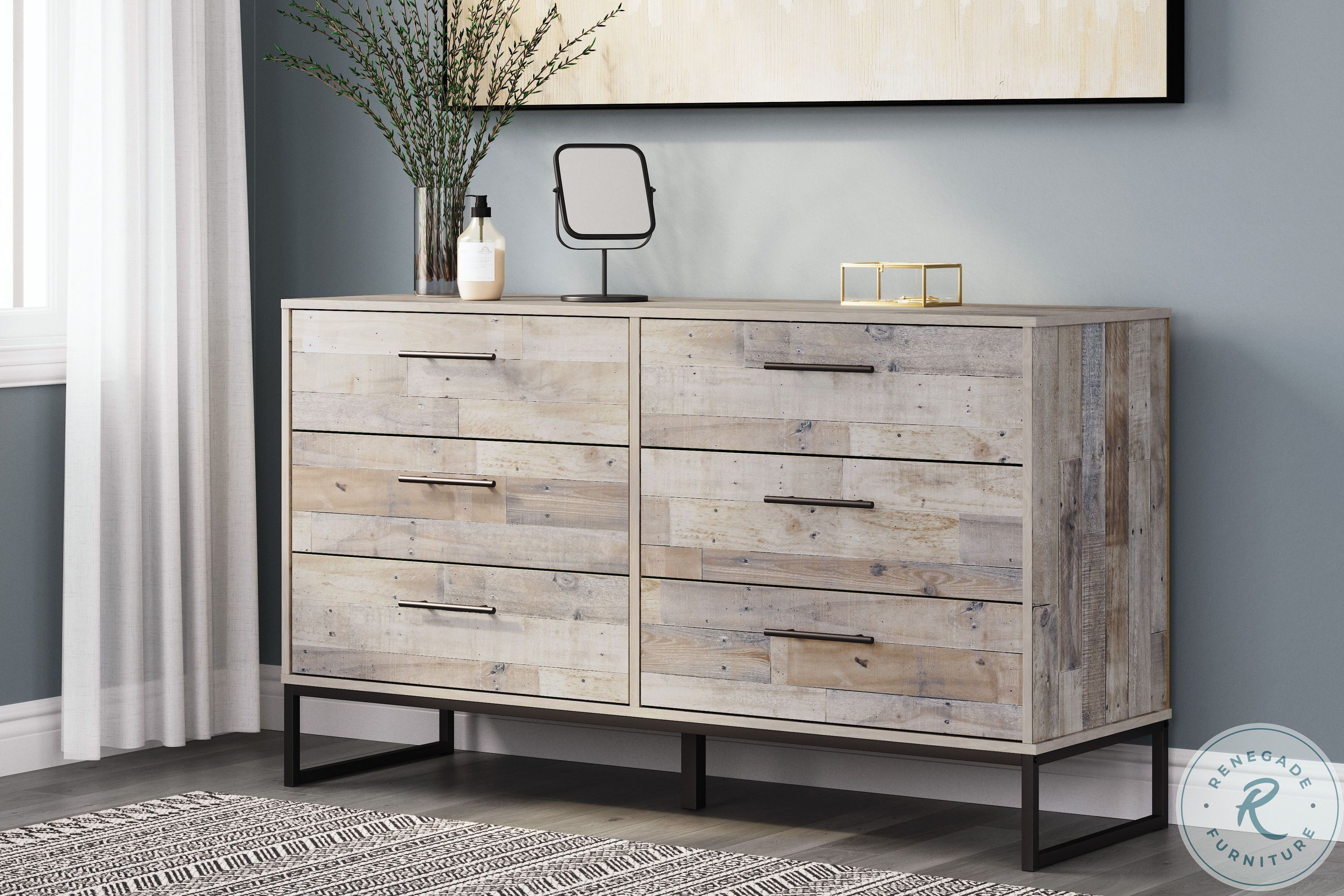 Neilsville Whitewash 6 Drawer Dresser From Ashley Furniture Home
