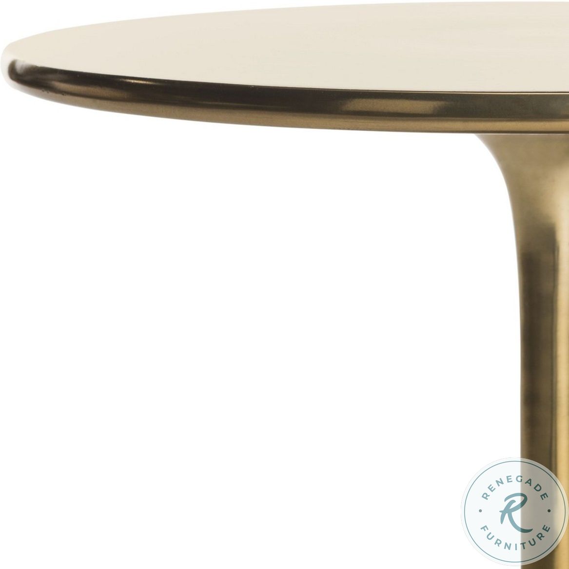 Hydra Antique Brass Round Side Table FOX5520A