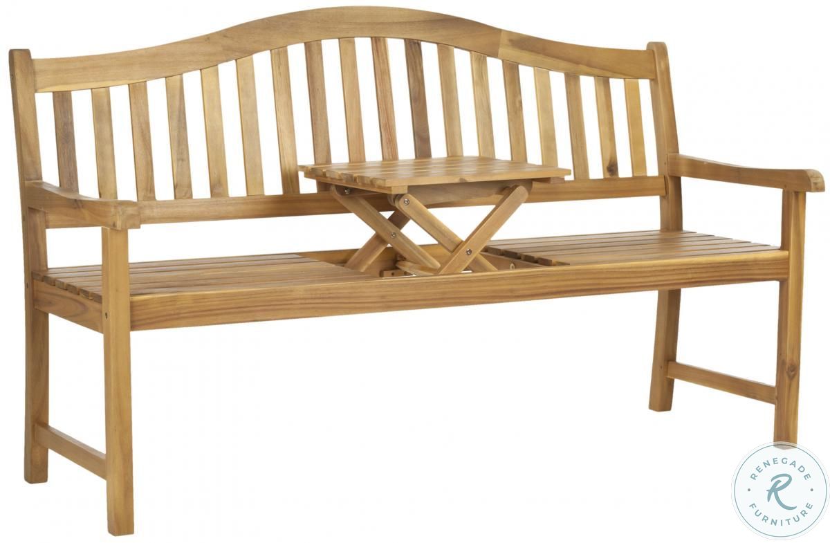 Mischa Natural Brown Outdoor Bench | HomeGalleryStores.com | FOX6703A