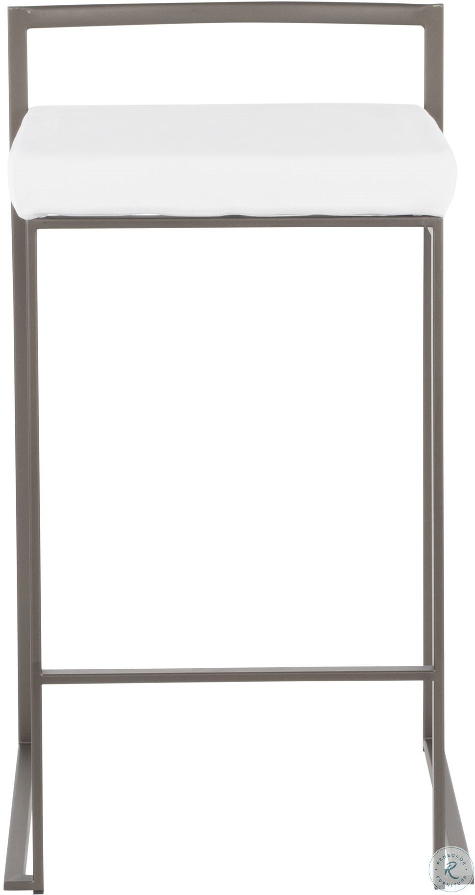 Fuji White and Gold Stacker Counter Stool Set Of 2 HomeGalleryStores