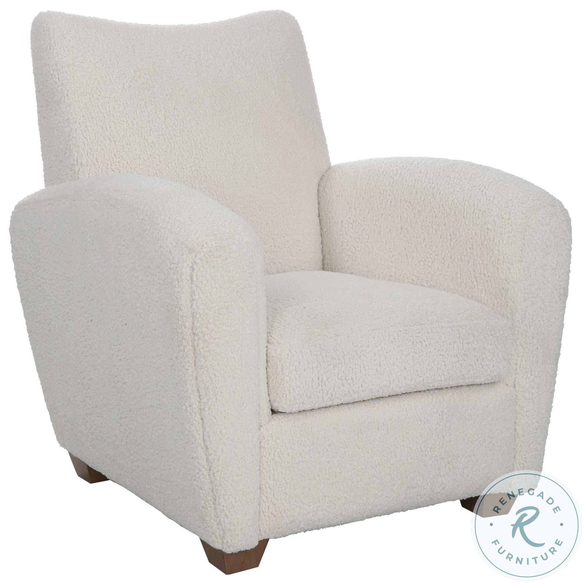 Teddy Off White Shearling Accent Chair 23682