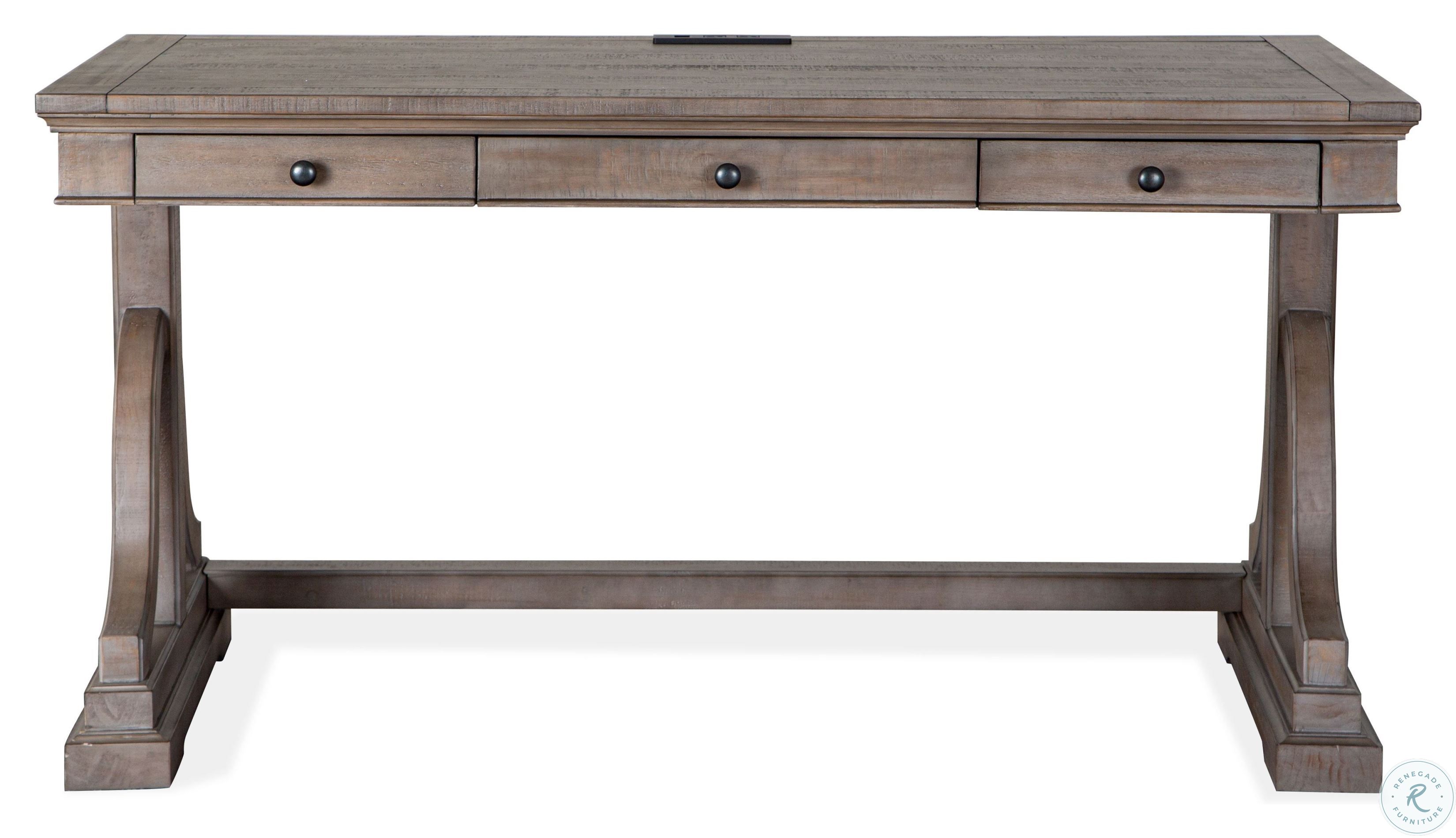 Paxton Place Dovetail Grey Wood Writing Desk