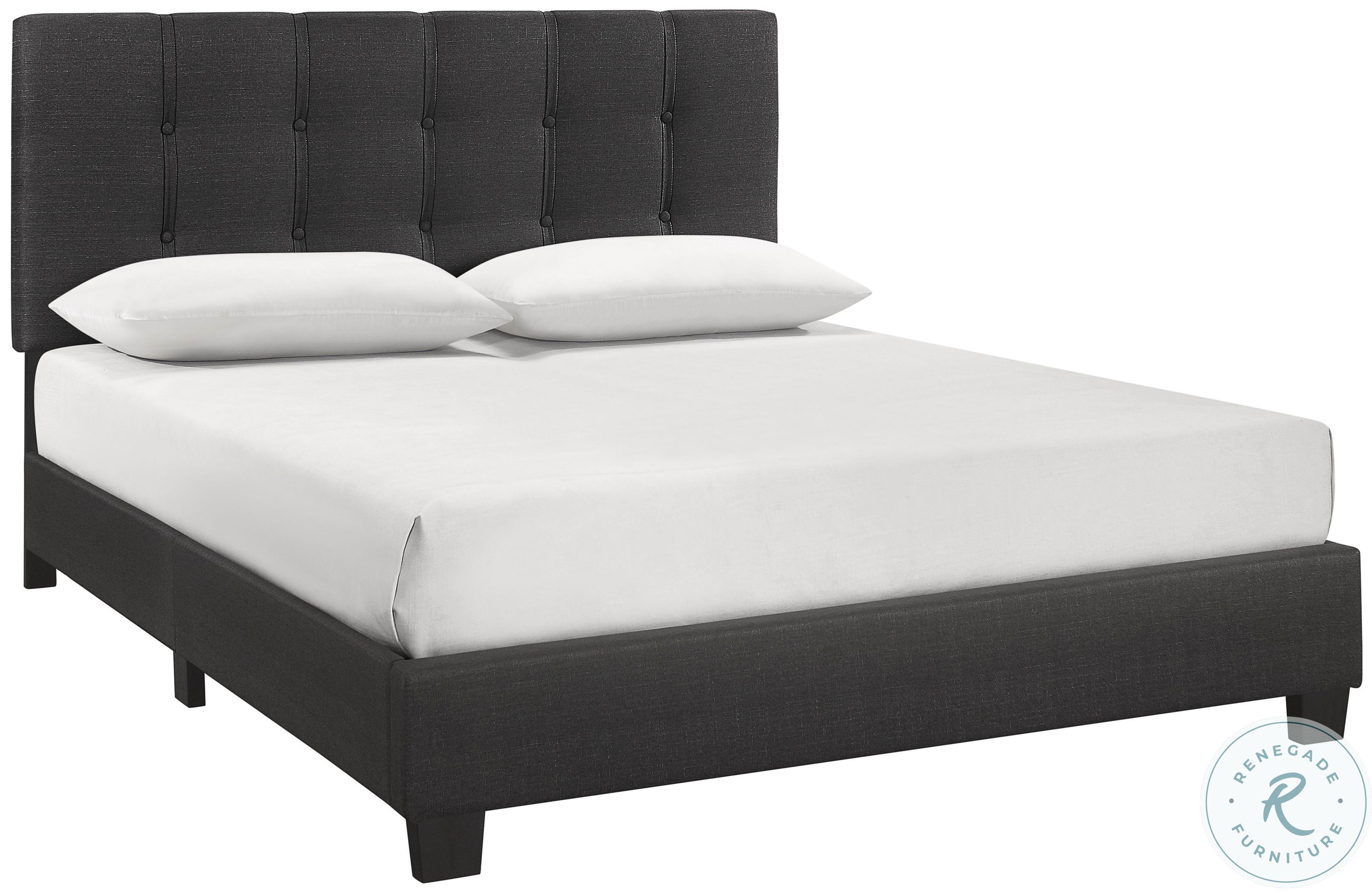 HM1879DGF1 Dark Gray Full Upholstered Platform Bed In A Box From