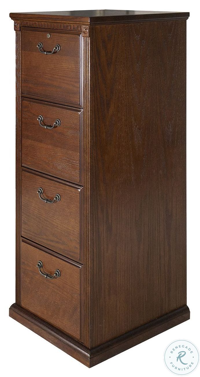 Huntington Oxford Burnished 4 Drawer Vertical File