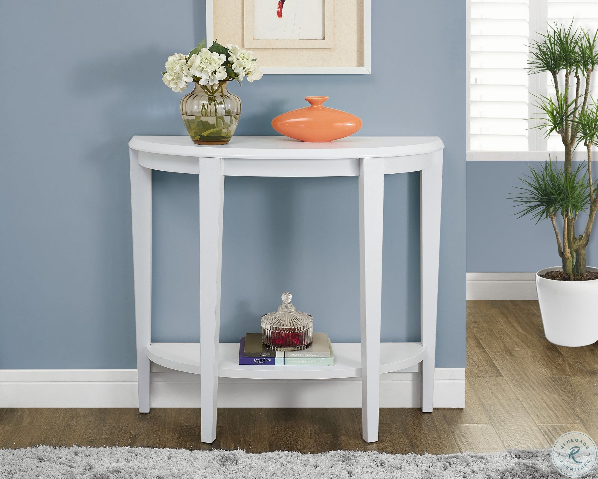 White Hall Modern Curved Console Table 2451