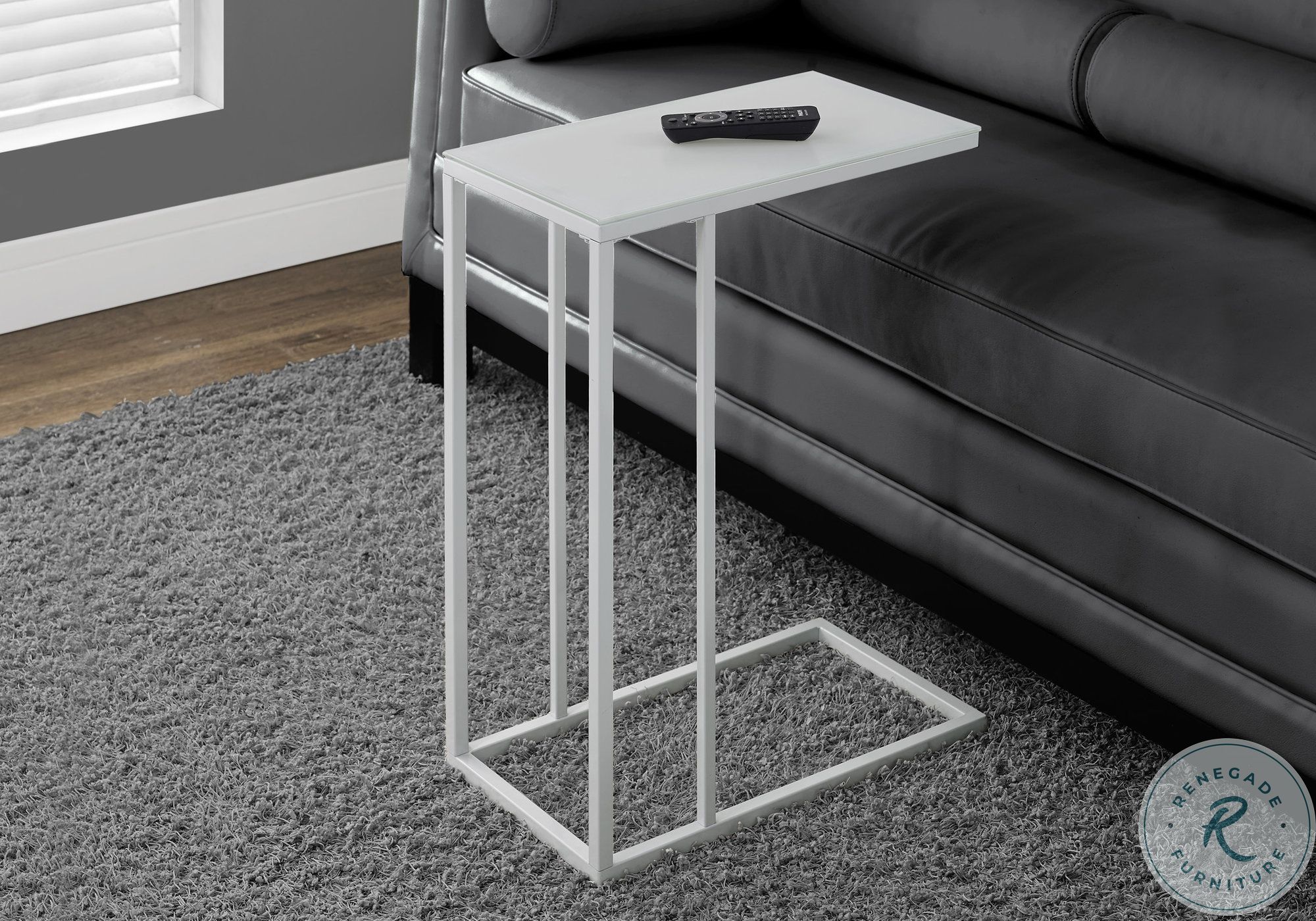 3037 White Metal Accent Table 3037