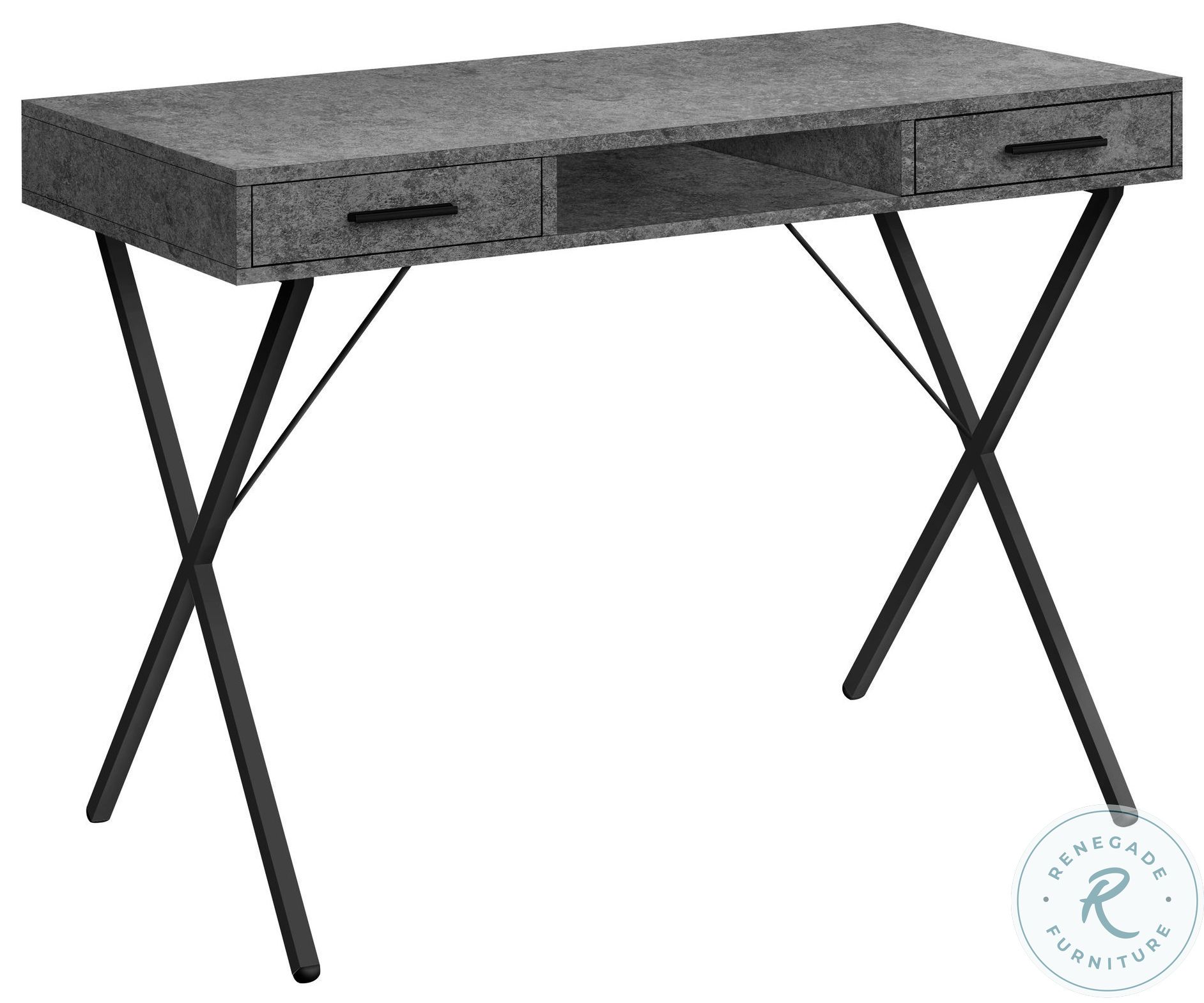 7795 Grey Computer Desk From Monarch Home Gallery Stores