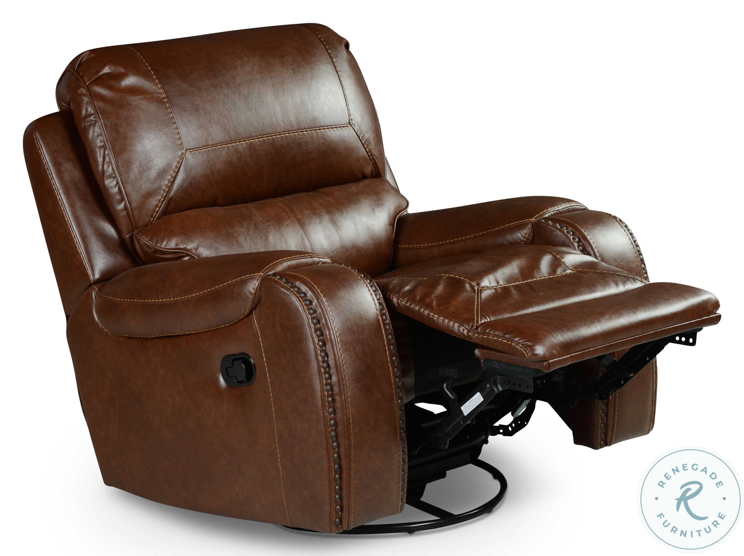 Keily Brown Manual Swivel Glider Recliner KE800C