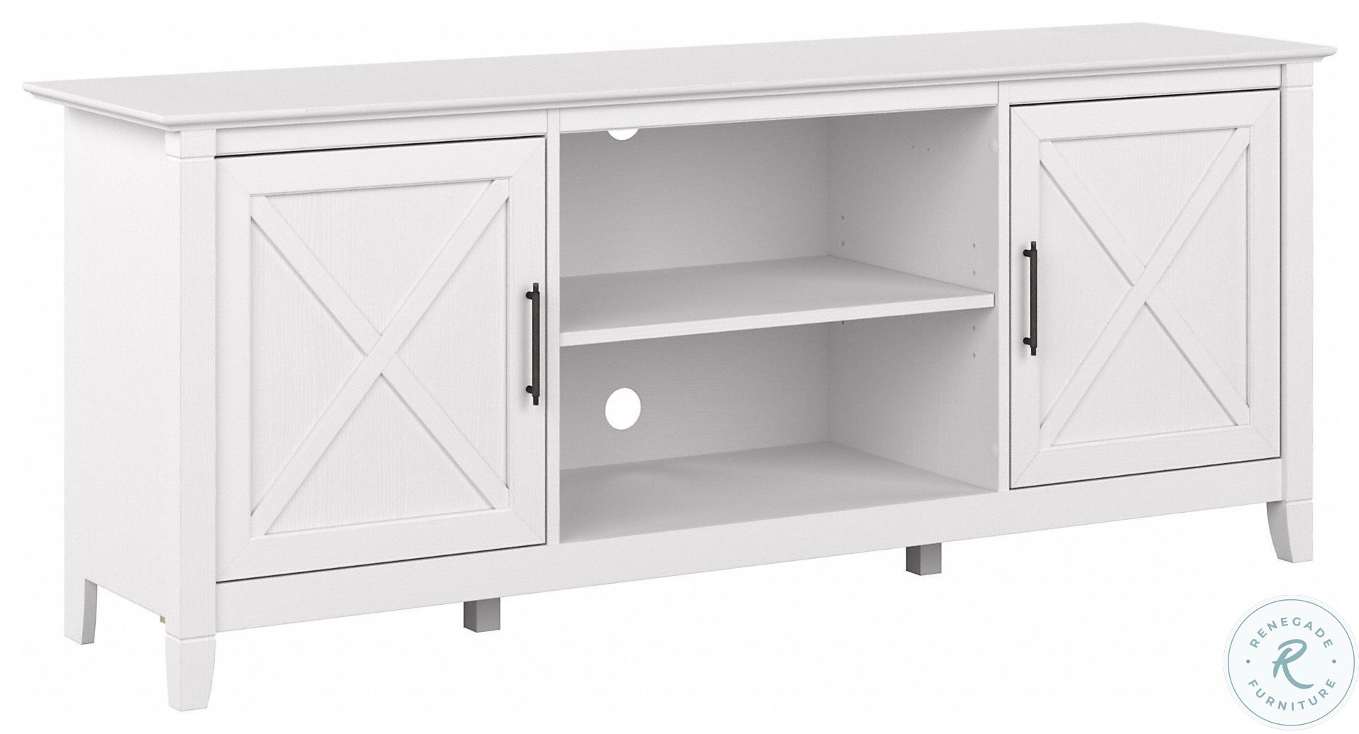 Key West Pure White Oak TV Stand From Bush Furniture Home Gallery Stores