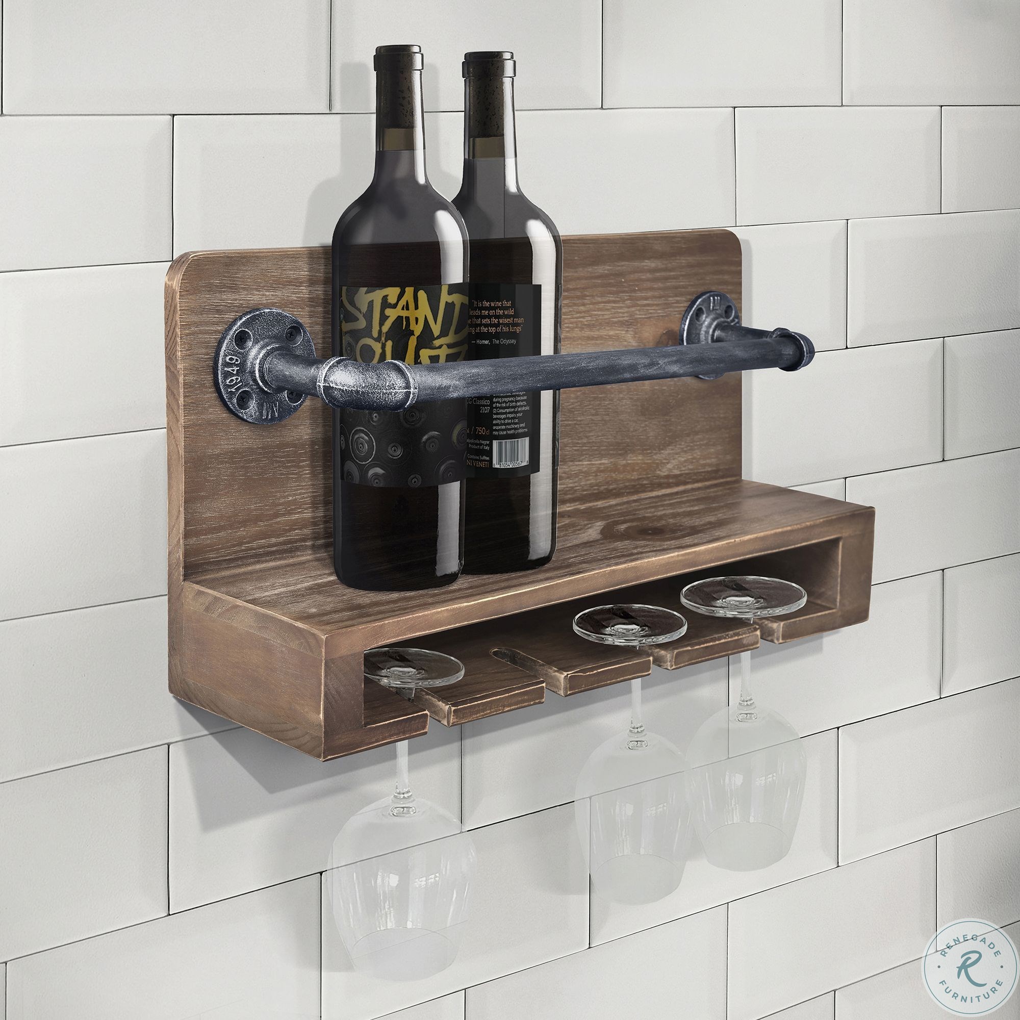 Vox Industrial Grey Wine Rack