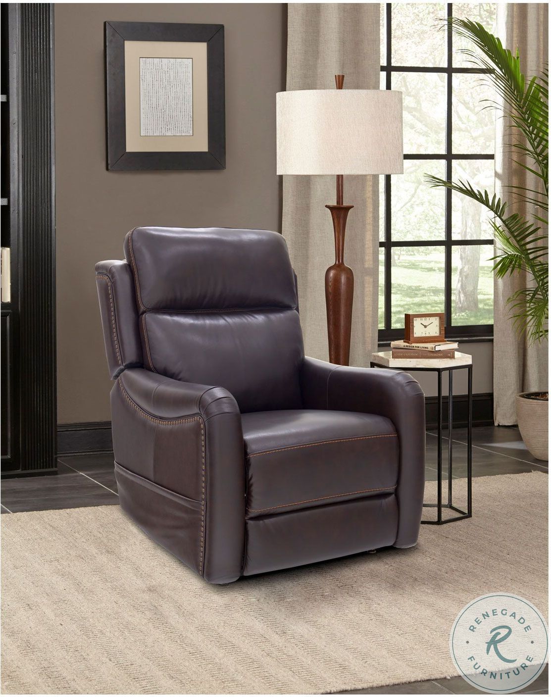 Longview Rainer Walnut Power Lift Recliner with Power Headrest And