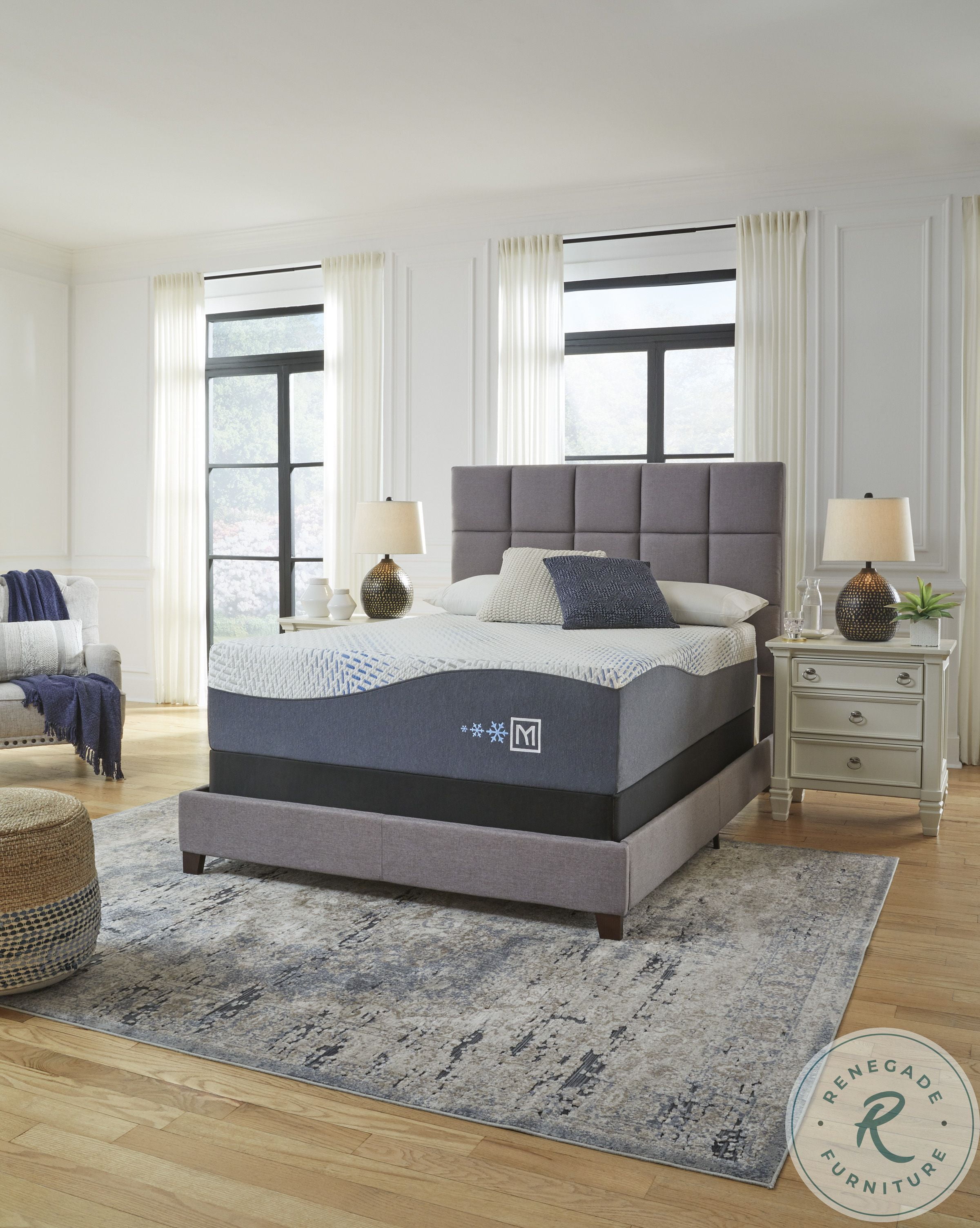 Millennium Luxury White Plush Gel Latex Hybrid Queen Mattress From