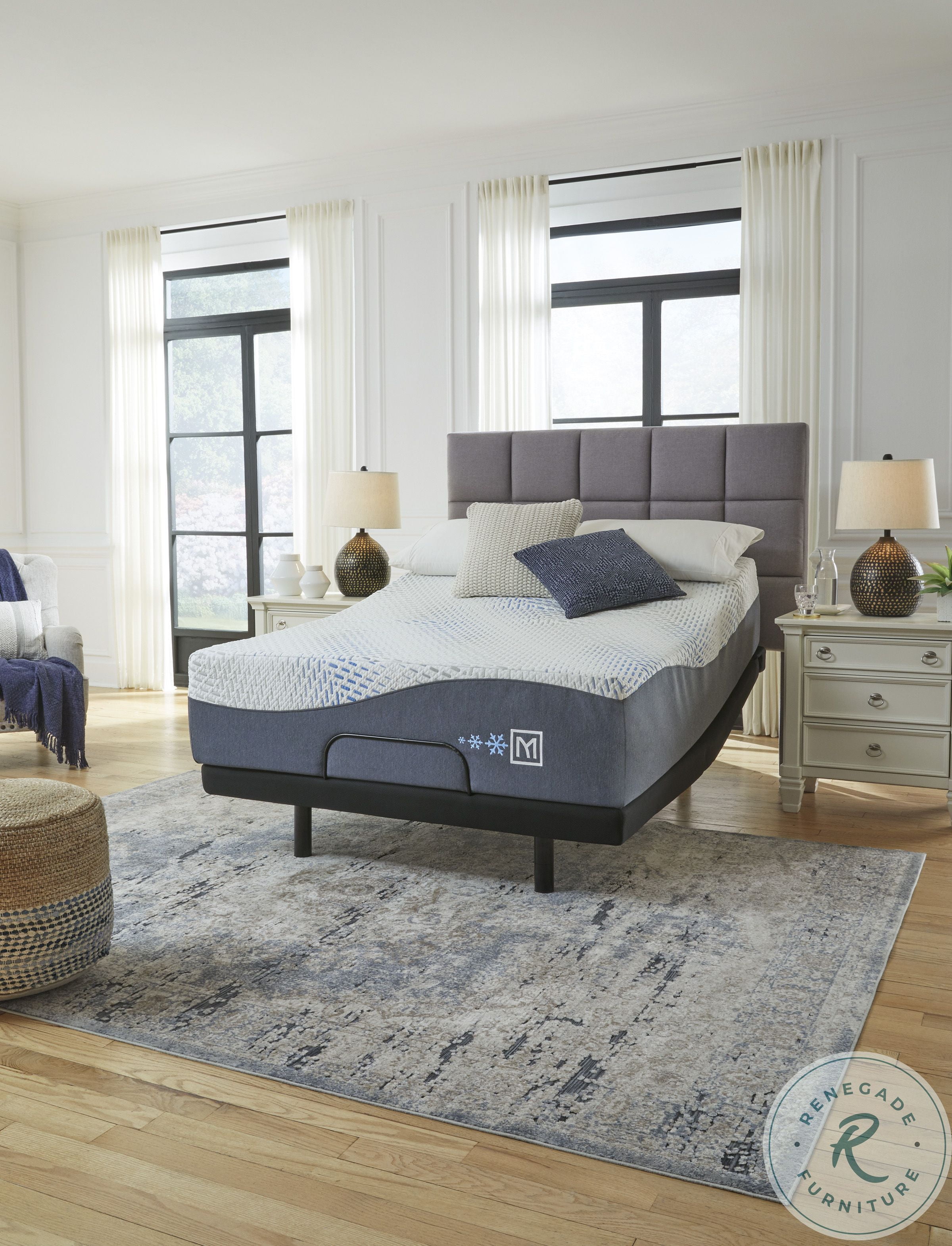 Millennium Luxury White Plush Gel Latex Hybrid Queen Mattress From