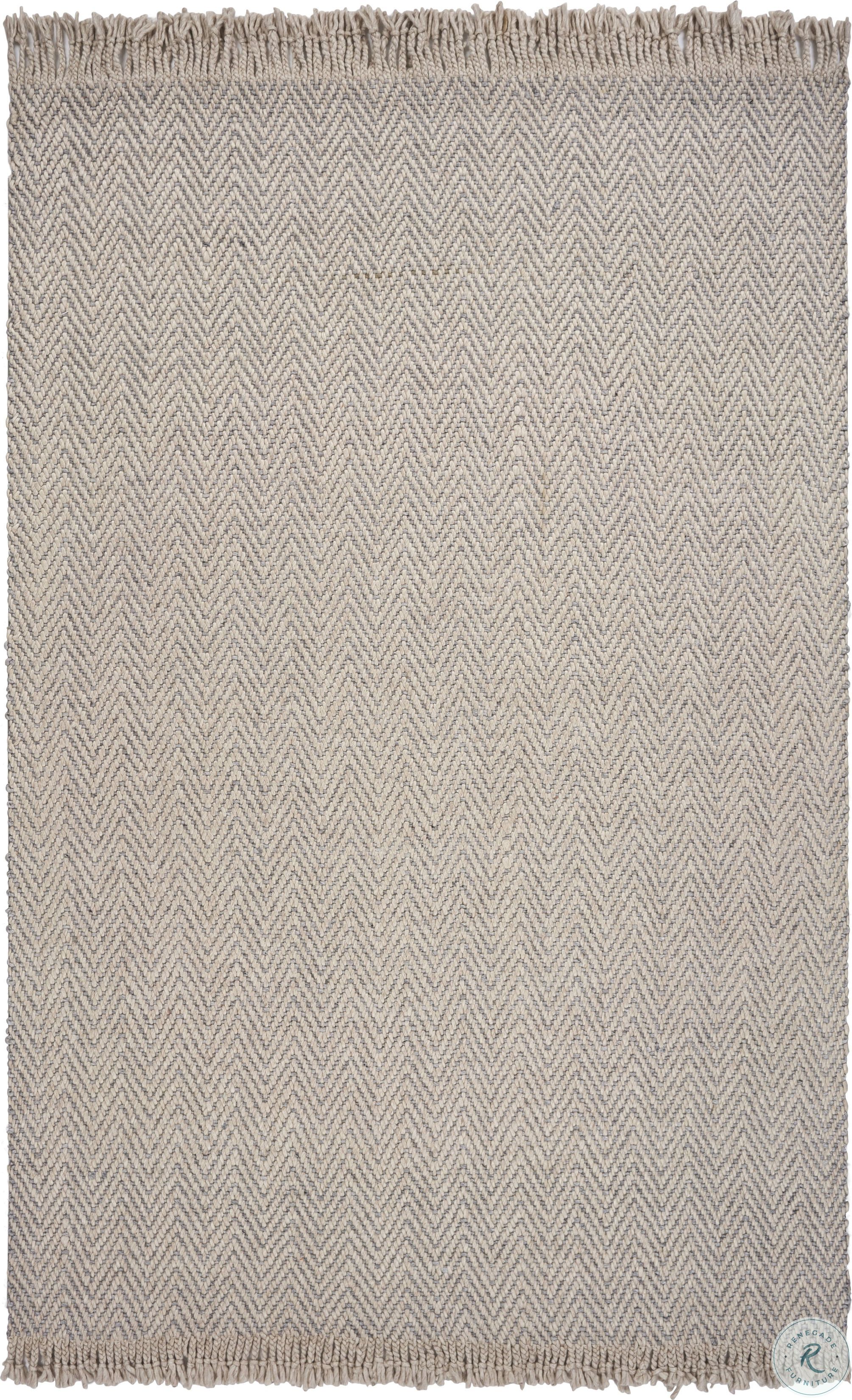 Maui Oatmeal Herringbone Small Area Rug