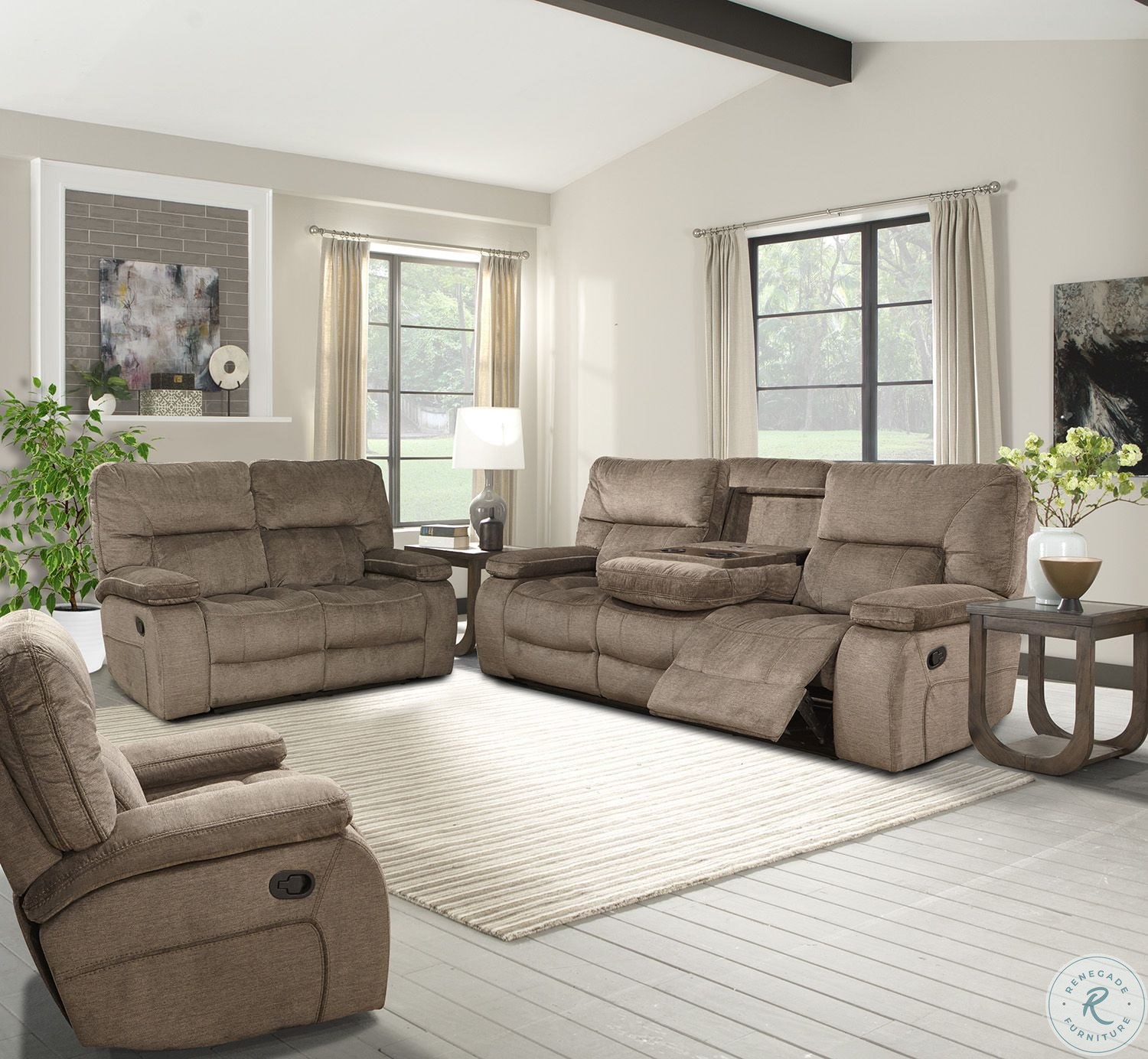 Chapman Kona Dual Reclining Sofa with Drop Down Console