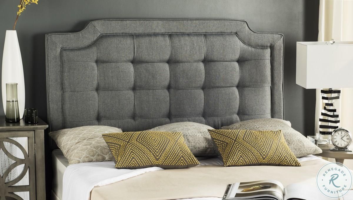 Sapphire Gray Tufted Linen King Headboard MCR4047BK
