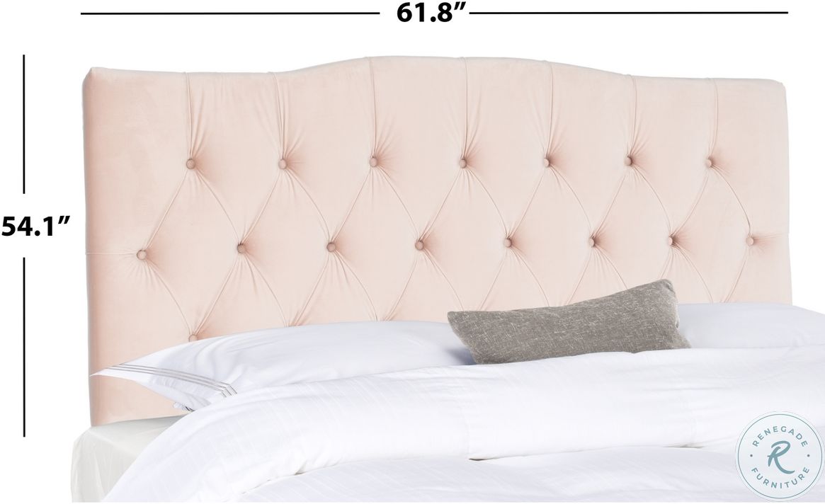 Axel Blush Pink Linen Tufted Full Headboard