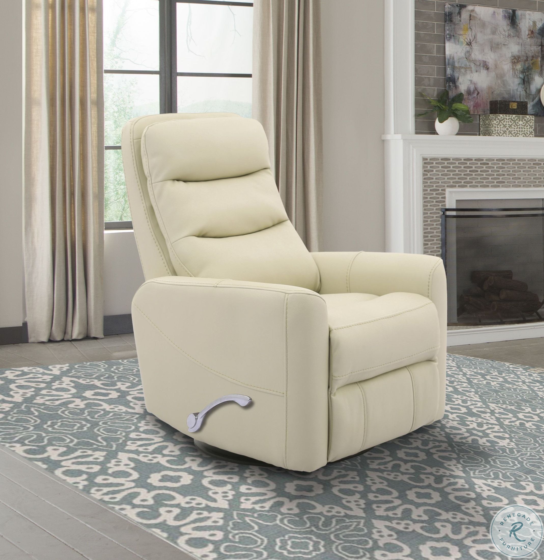 Hercules Oyster Swivel Glider Recliner with Articulating Headrest
