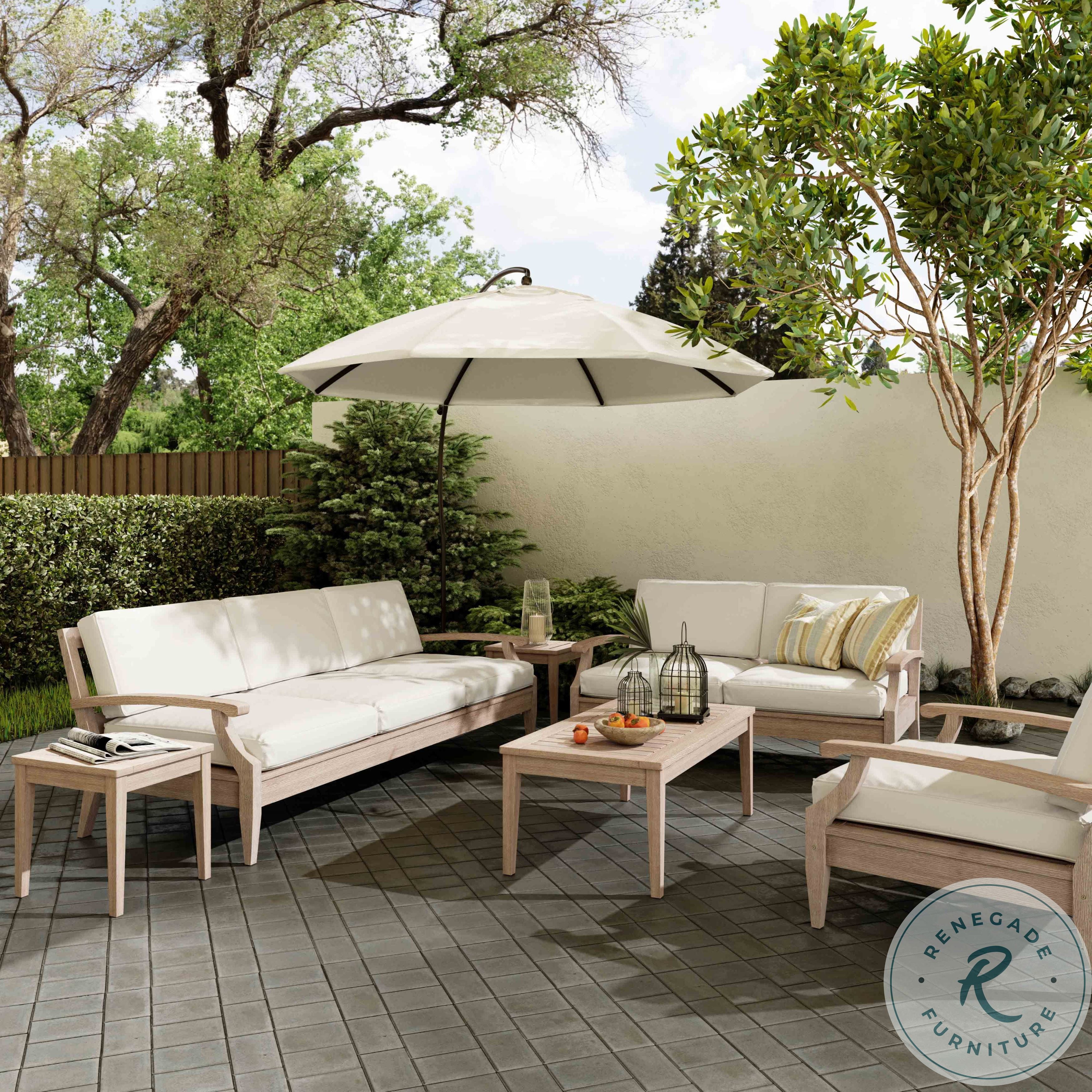 Miriam Natural Beige Outdoor Living Room Set From Renegade |  O11166-HGS-ROOM | HomeGalleryStores.com