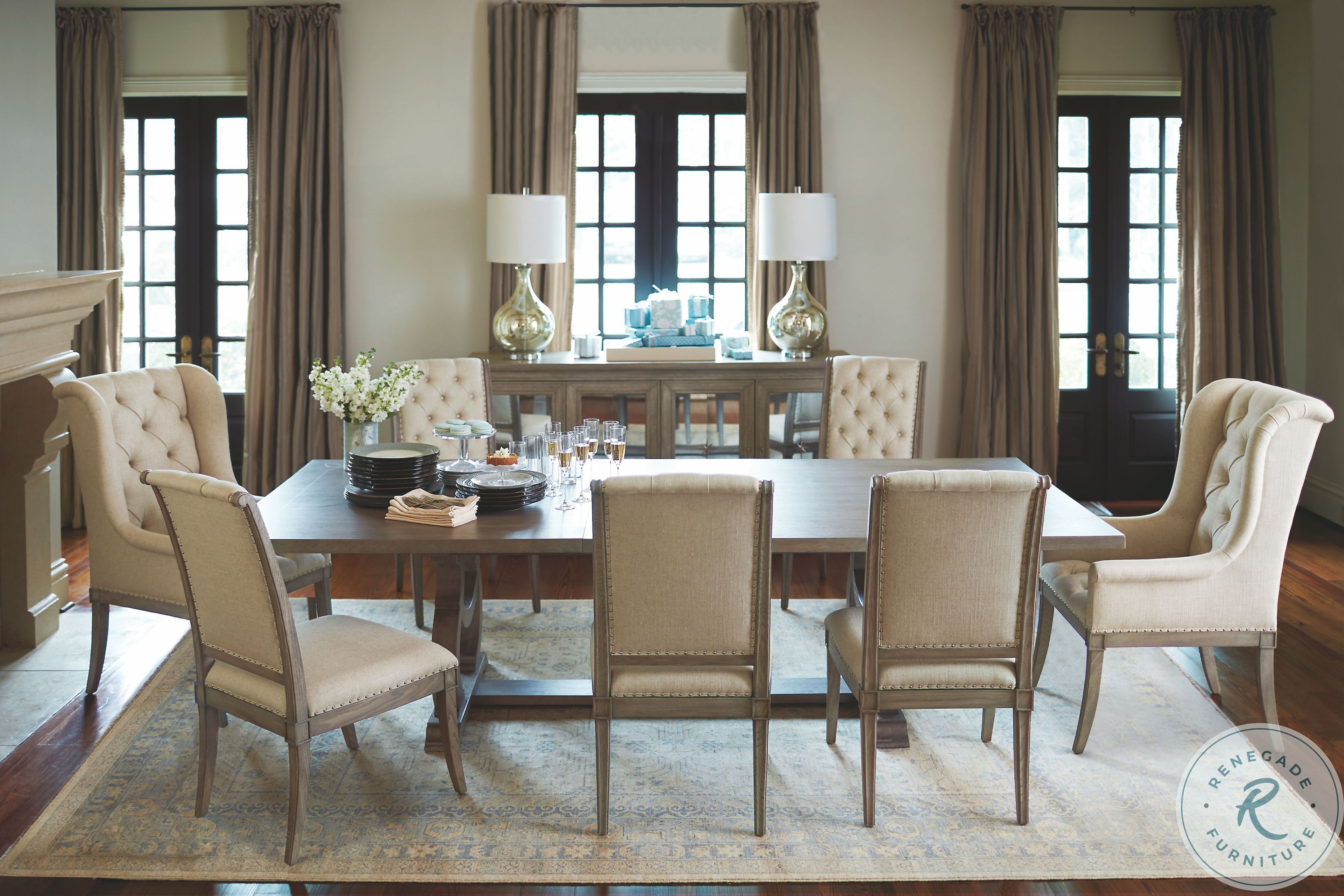 Marquesa Gray Cashmere Extendable Dining Table