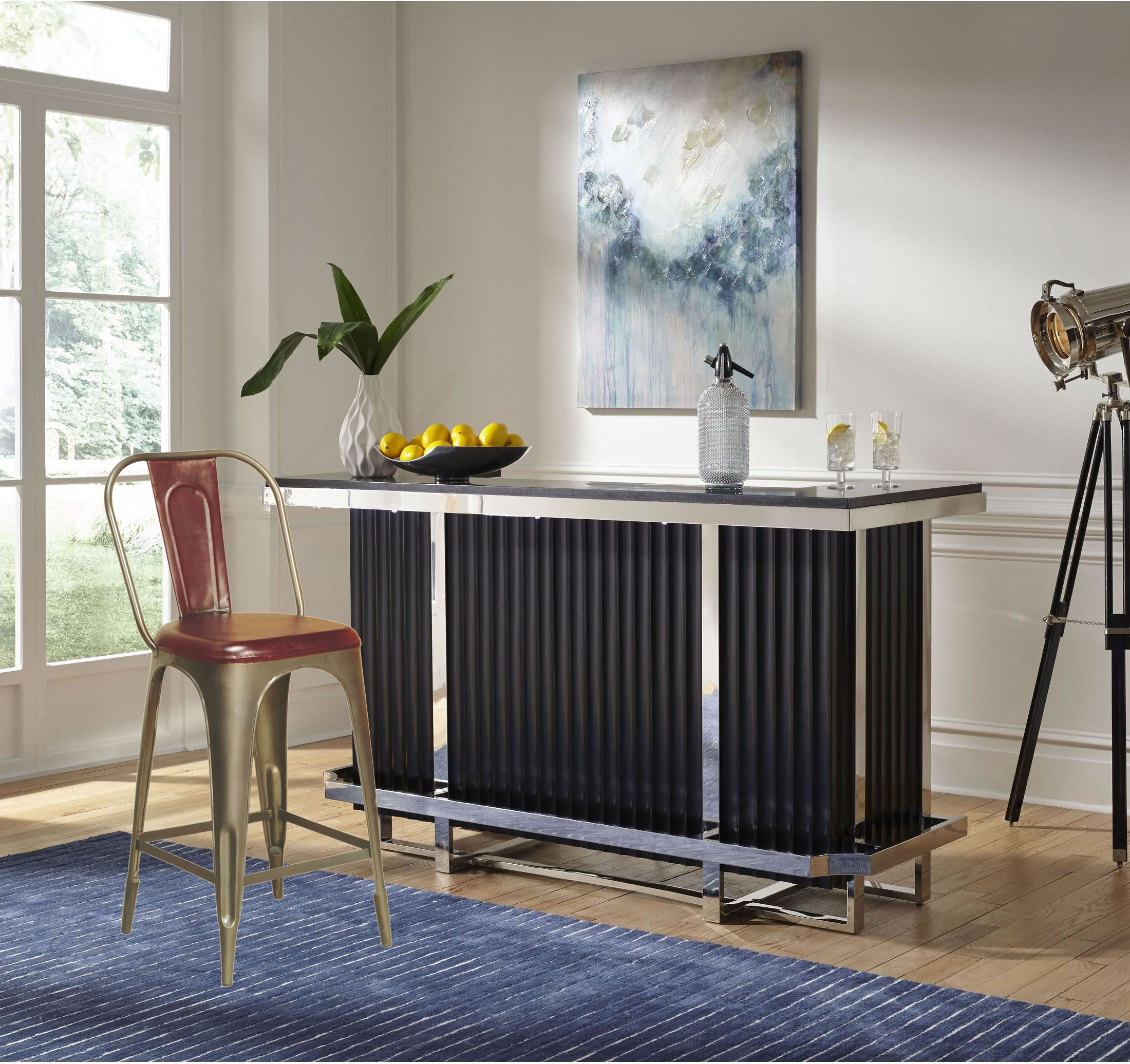 Chrome Bar Table D228BARK1