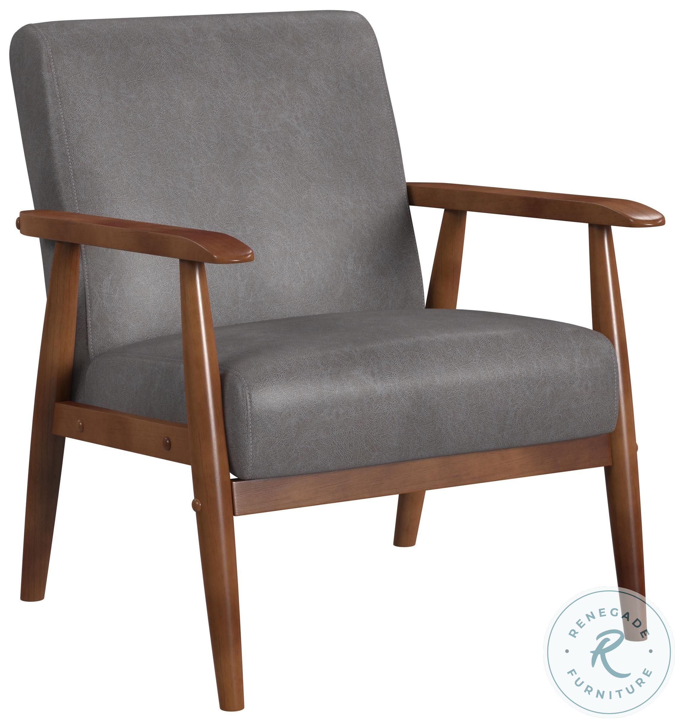 Lummus Steel Wood Frame Upholstered Accent Chair HomeGalleryStores