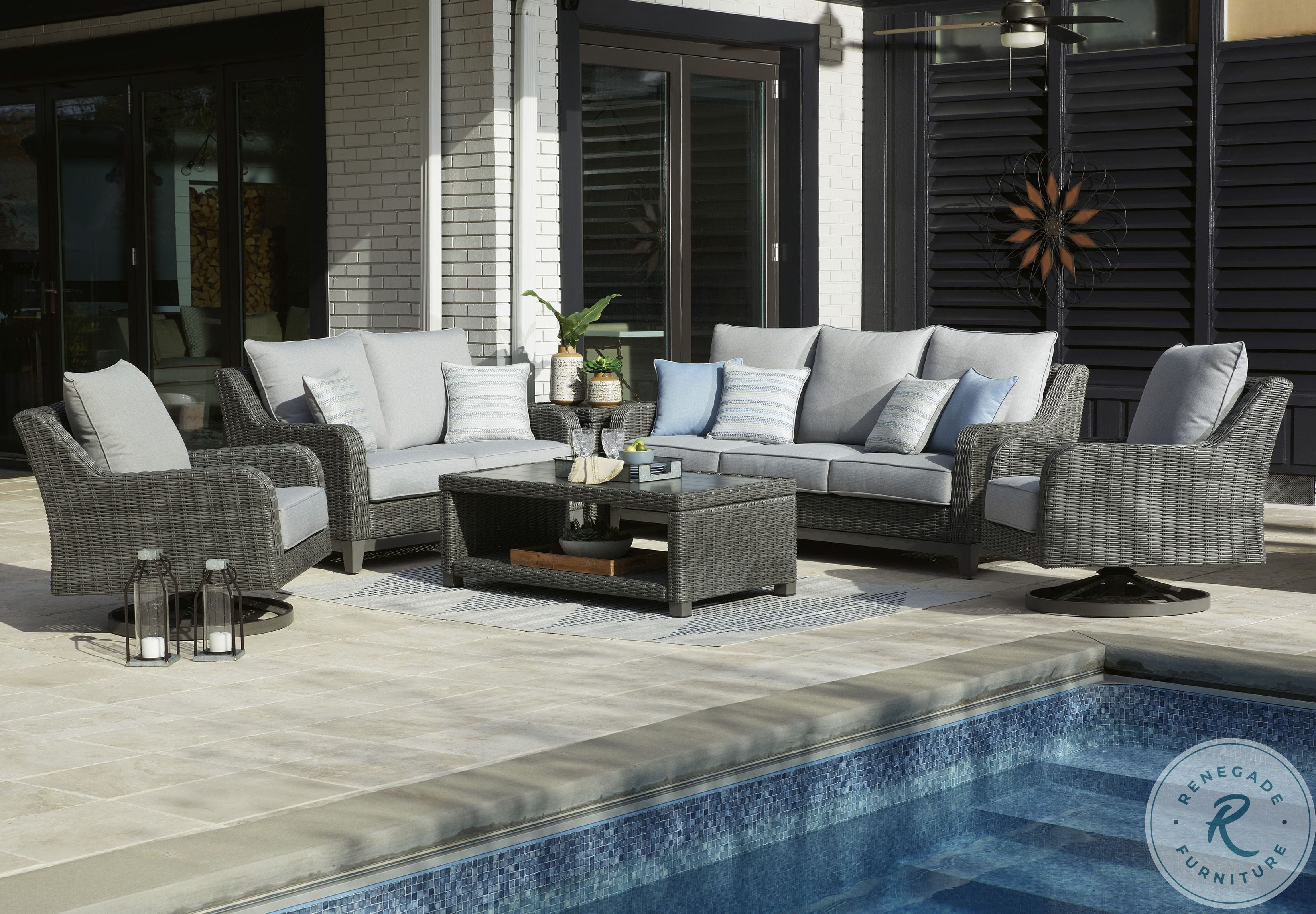 Elite Park Gray Outdoor Occasional Table Set
