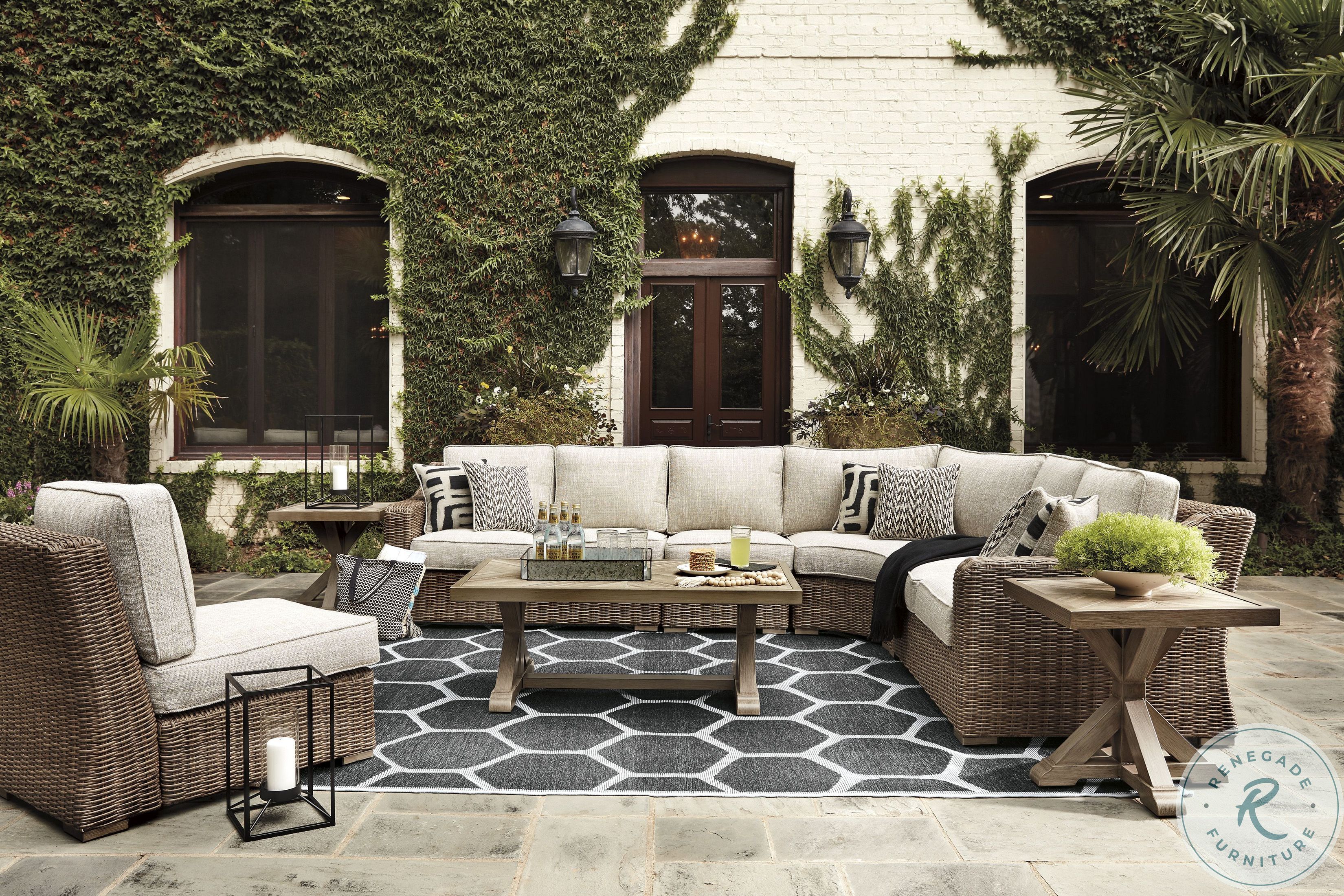 Beachcroft Beige Outdoor Sectional P791854