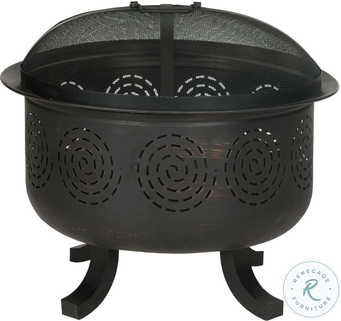 Negril Copper And Black Outdoor Fire Pit