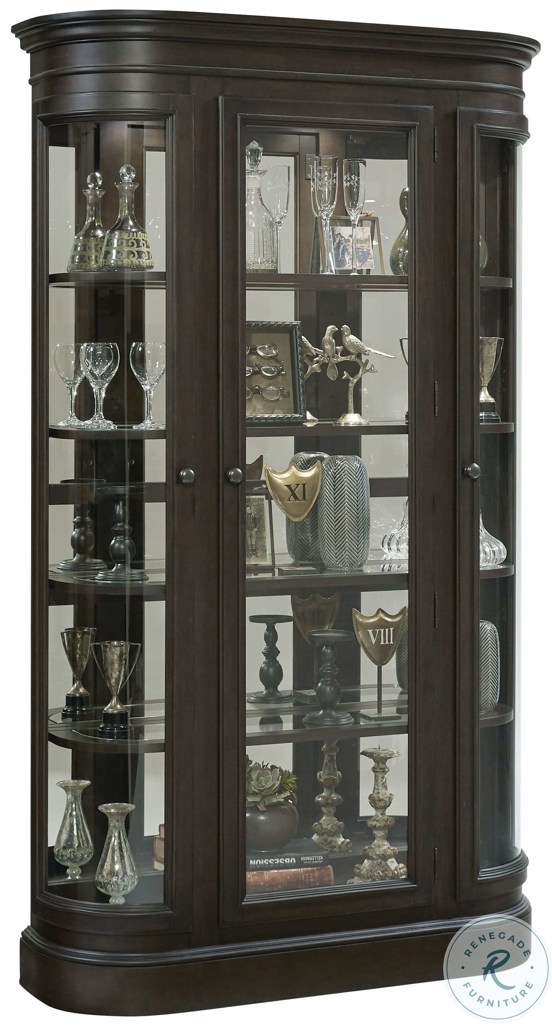 P021703 Brown Curio From Pulaski Coleman Furniture