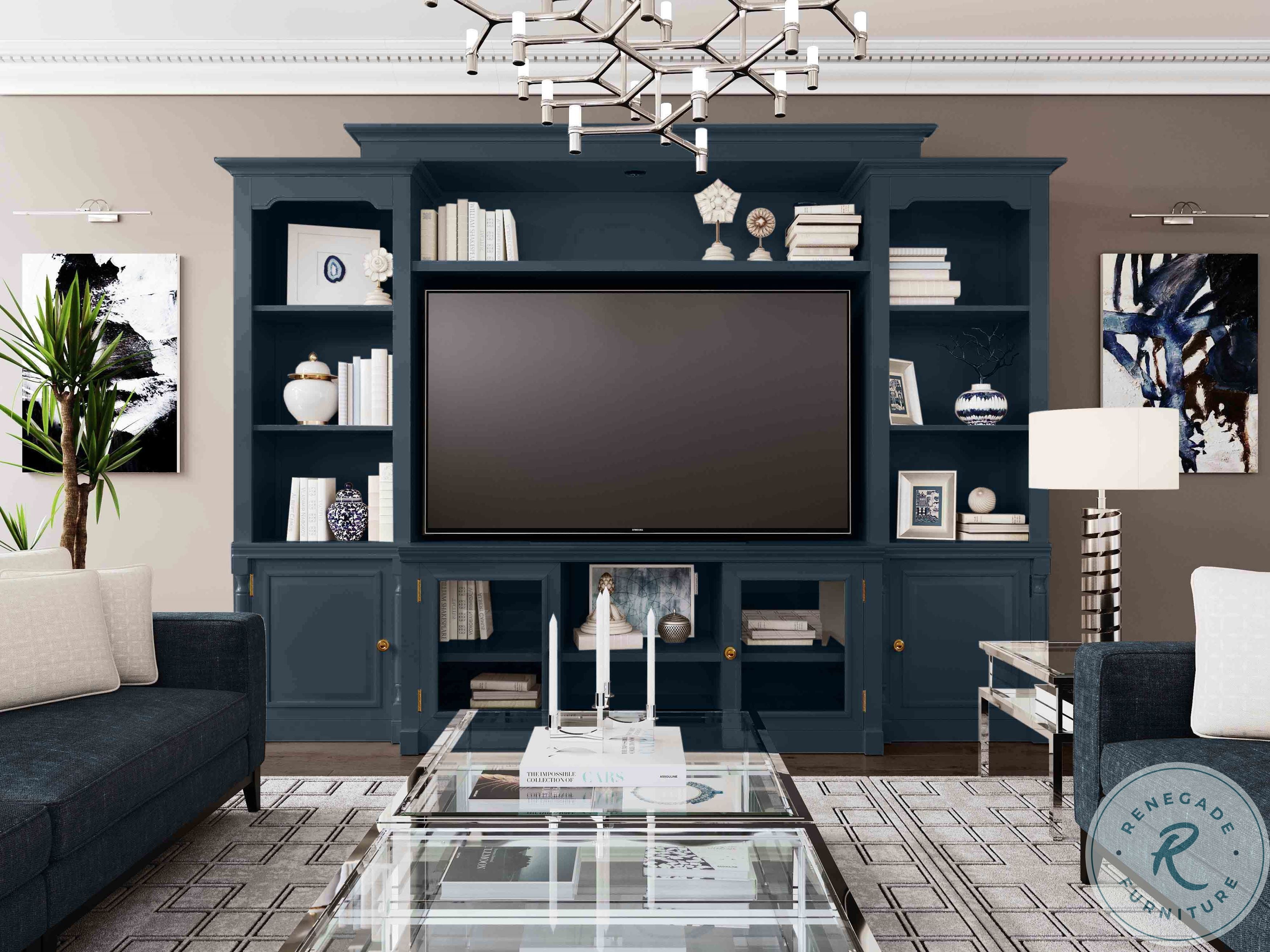 Virginia Blue Entertainment Center for TVs up to 65" From Renegade